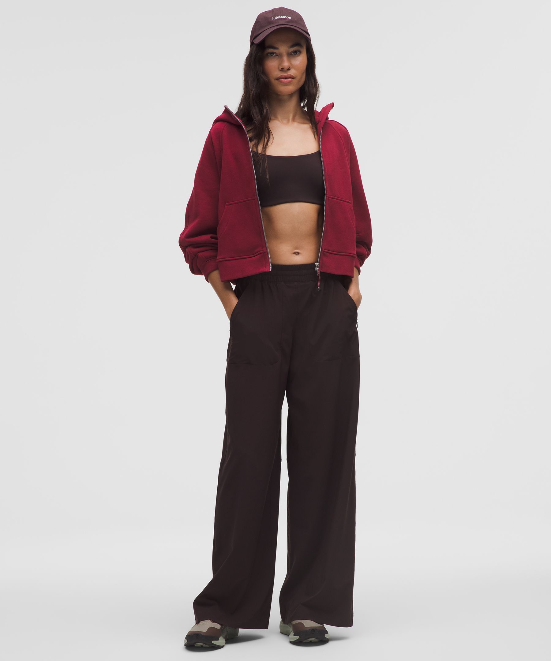 Lululemon Scuba Oversized Full-zip Hoodie In Red