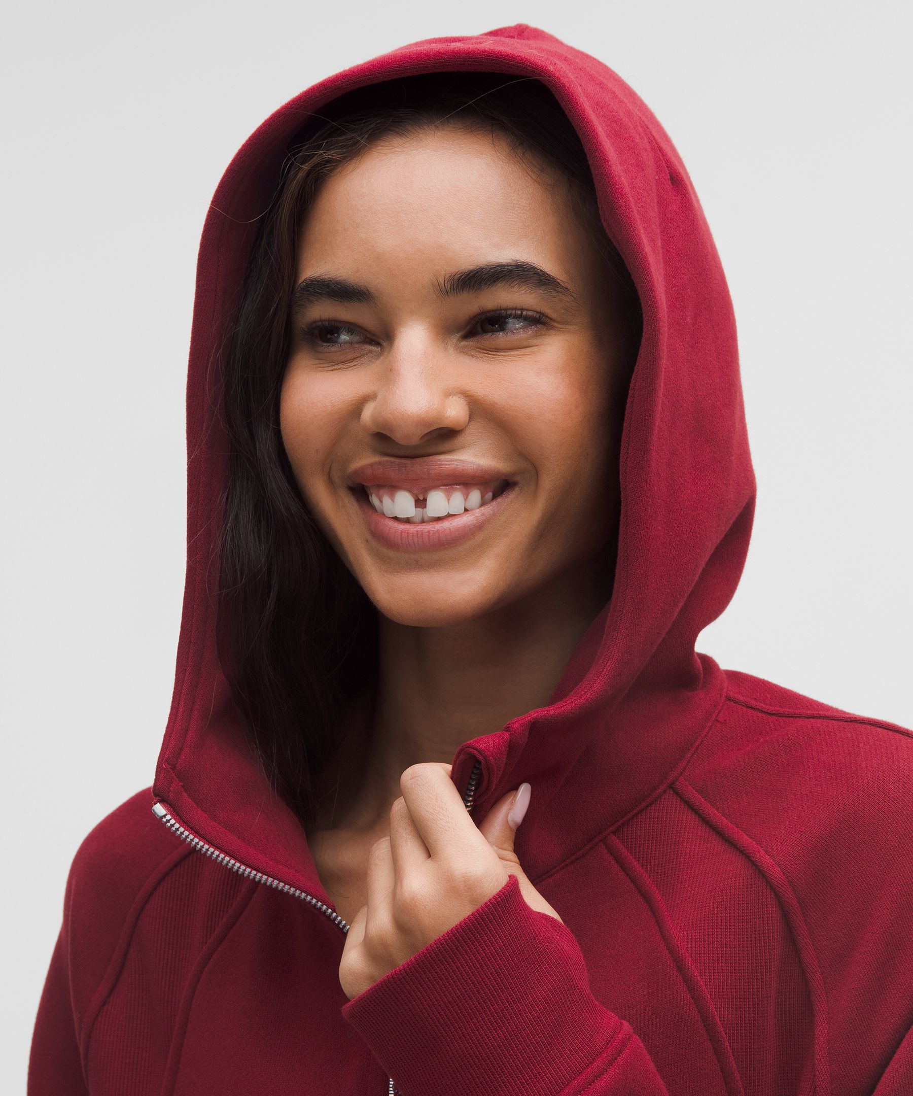 Lululemon Scuba Oversized Full-zip Hoodie In Red