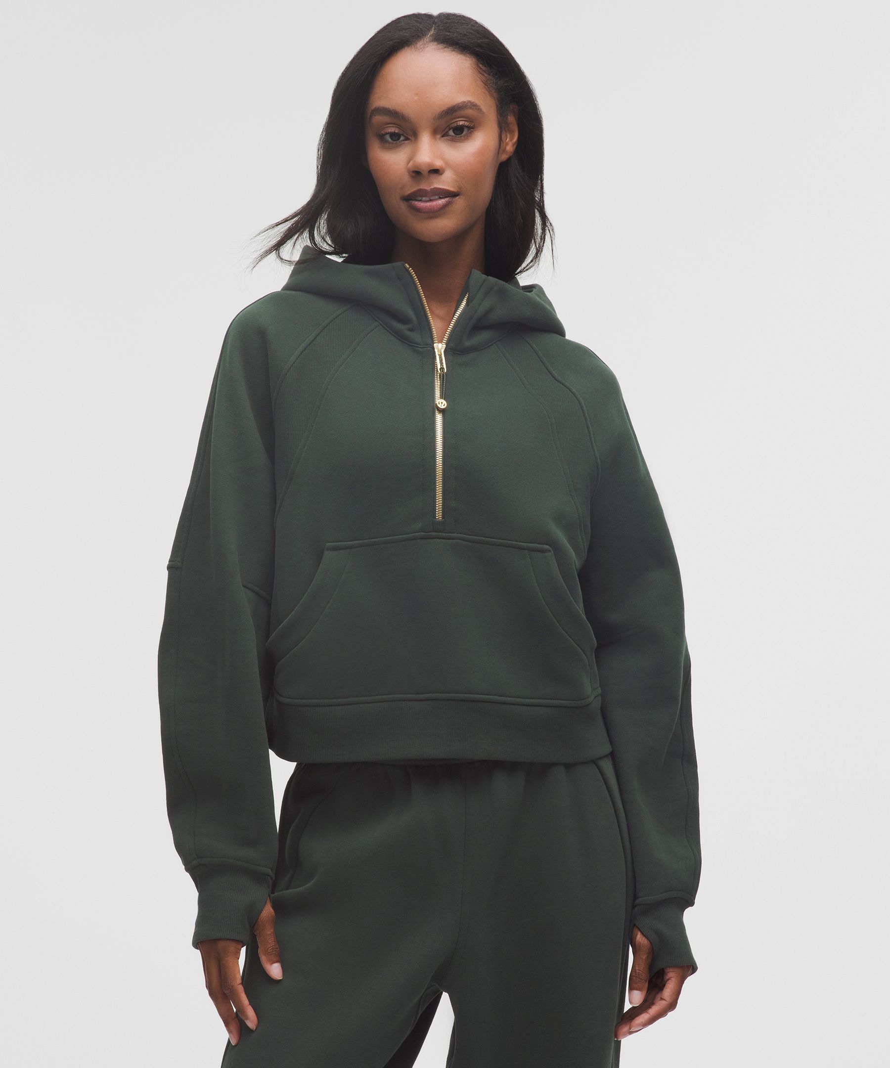 Lululemon Scuba Oversized Half-zip Hoodie In Green