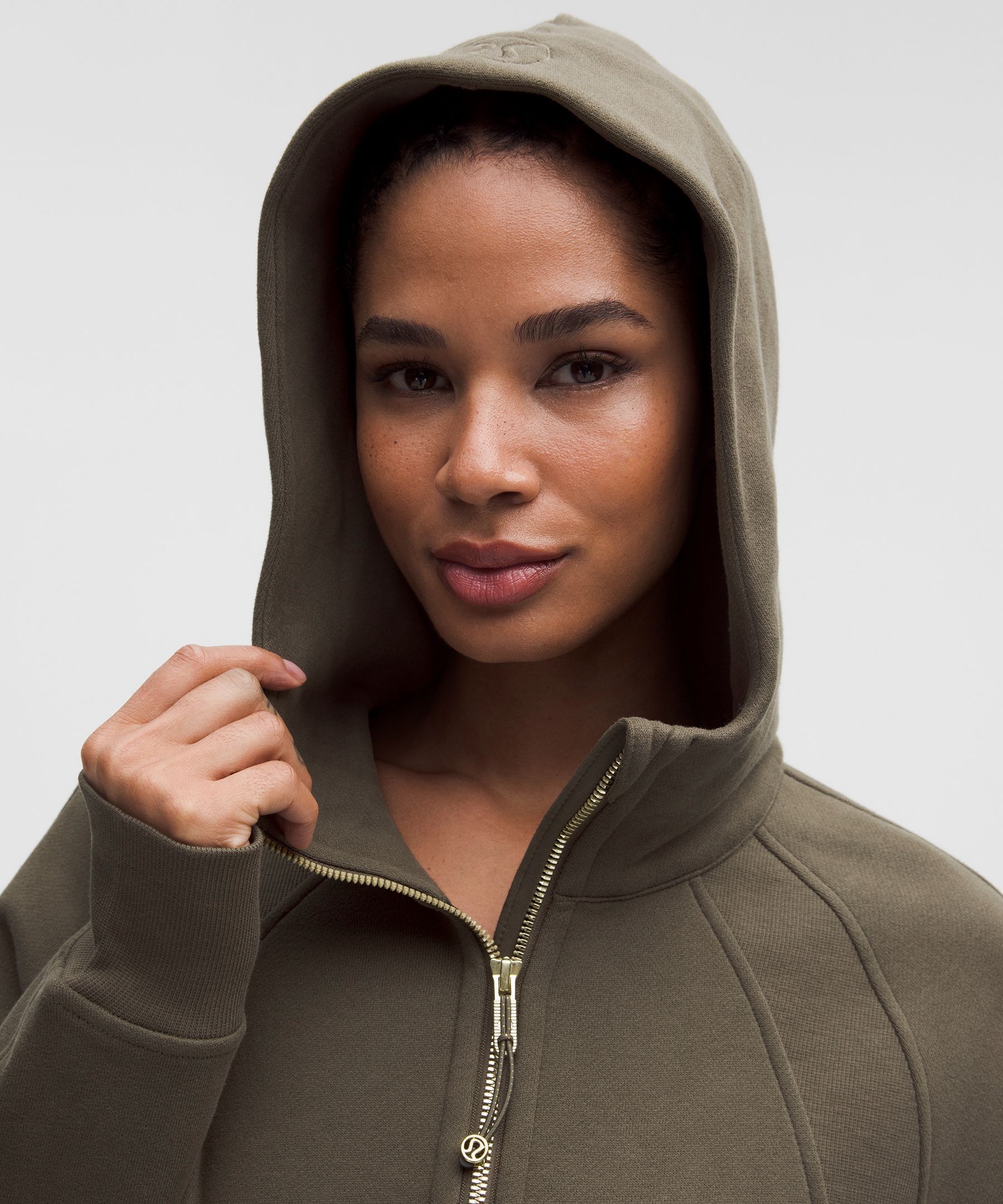 Lululemon Scuba Oversized Half-zip Hoodie In Brown