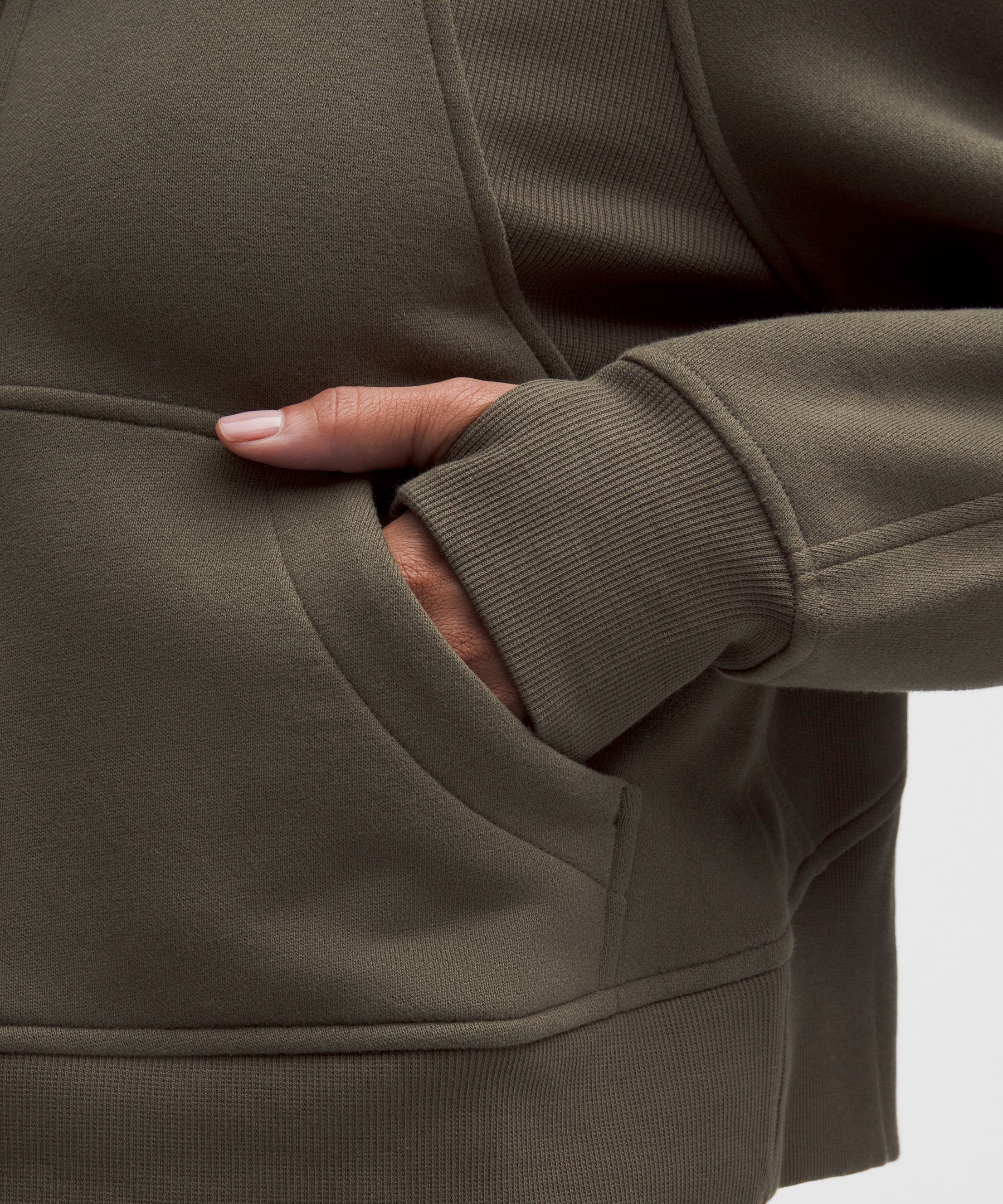 Lululemon Scuba Oversized Half-zip Hoodie In Brown