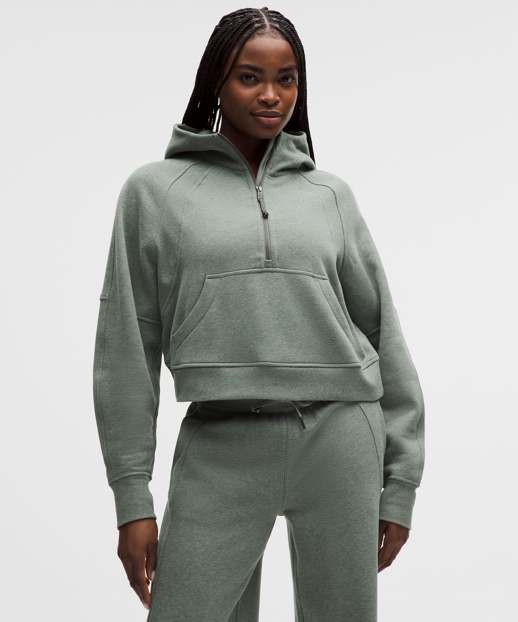 lululemon – Women’s Scuba Oversized Half-Zip Hoodie – Color Green – Size Medium/Large