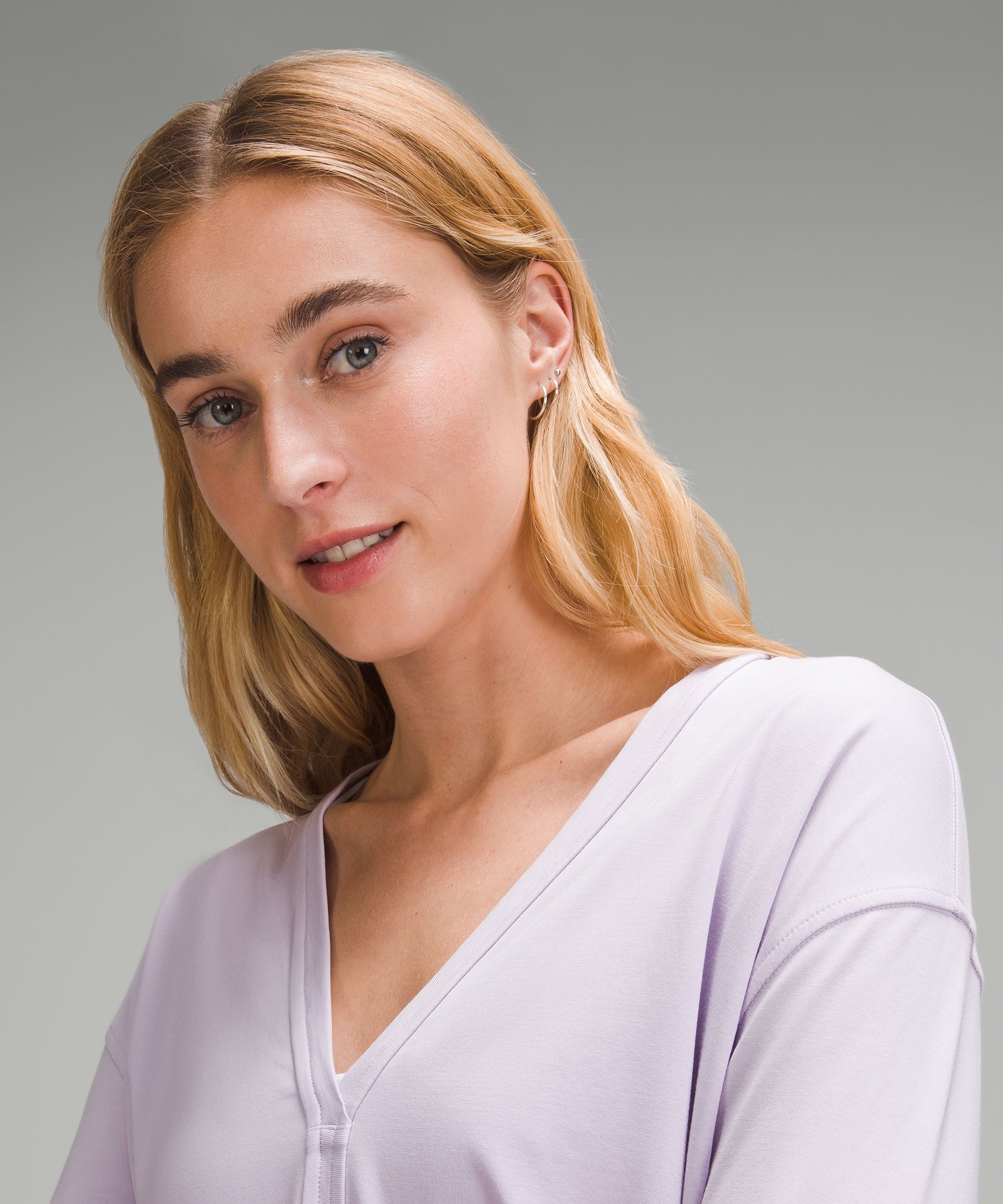 Shop Lululemon Back In Action V-neck Long-sleeve Shirt