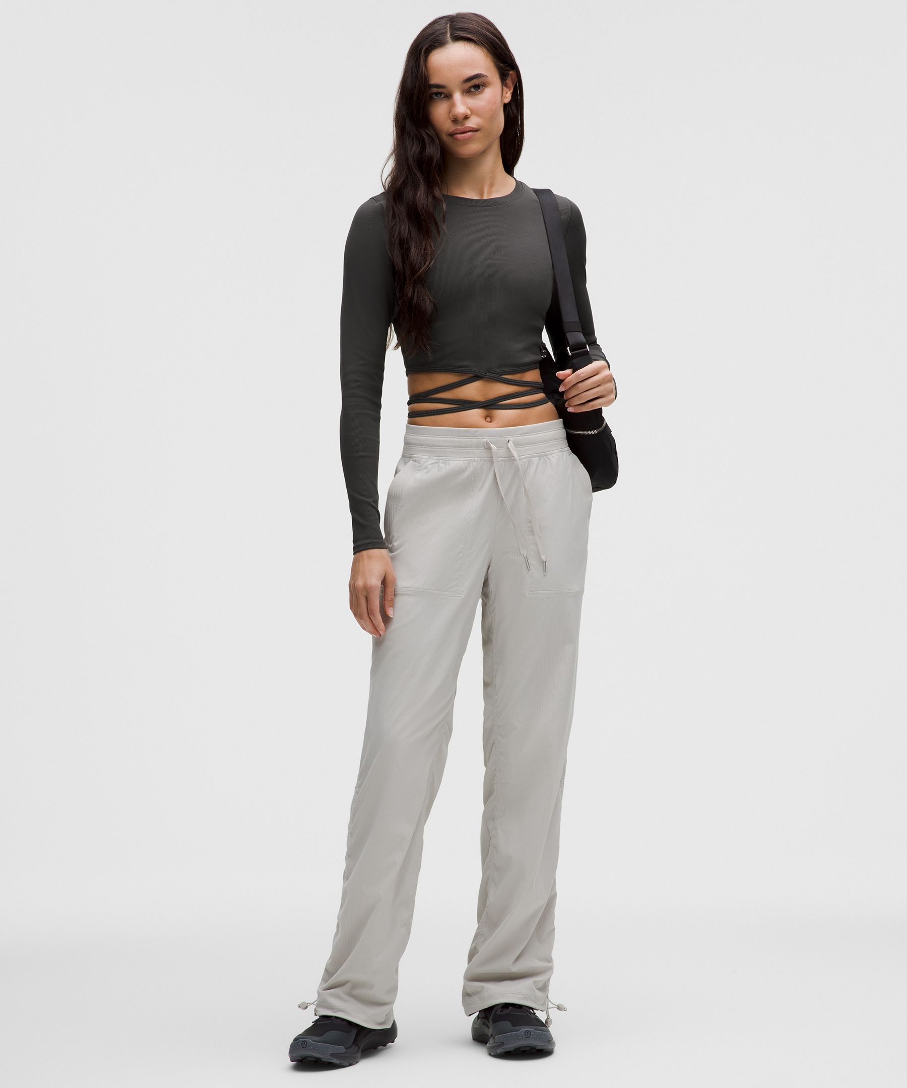 Lululemon Logo Charm Ribbed Waist-tie Long-sleeve Shirt