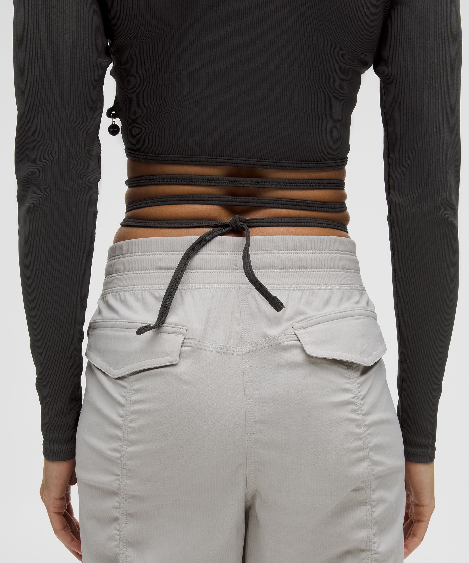 Lululemon Logo Charm Ribbed Waist-tie Long-sleeve Shirt