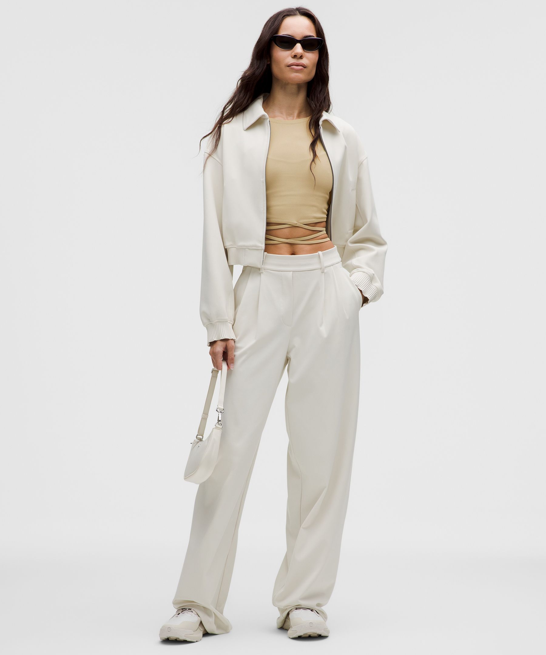 Lululemon Logo Charm Ribbed Waist-tie Long-sleeve Shirt