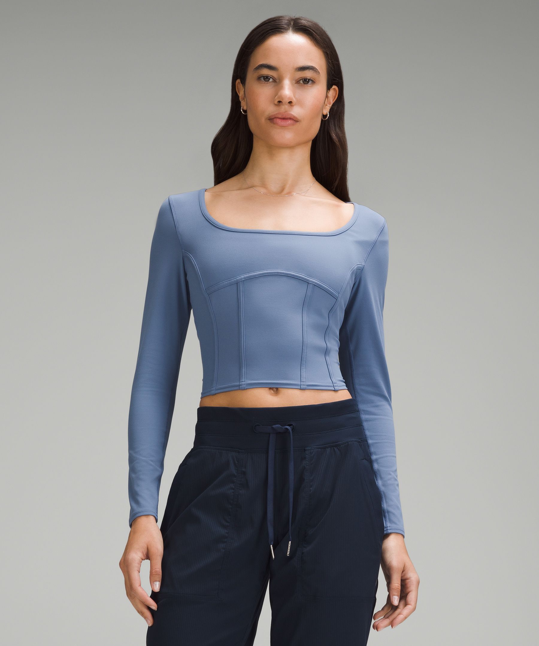 Waist-Seamed Nulu Long-Sleeve Shirt