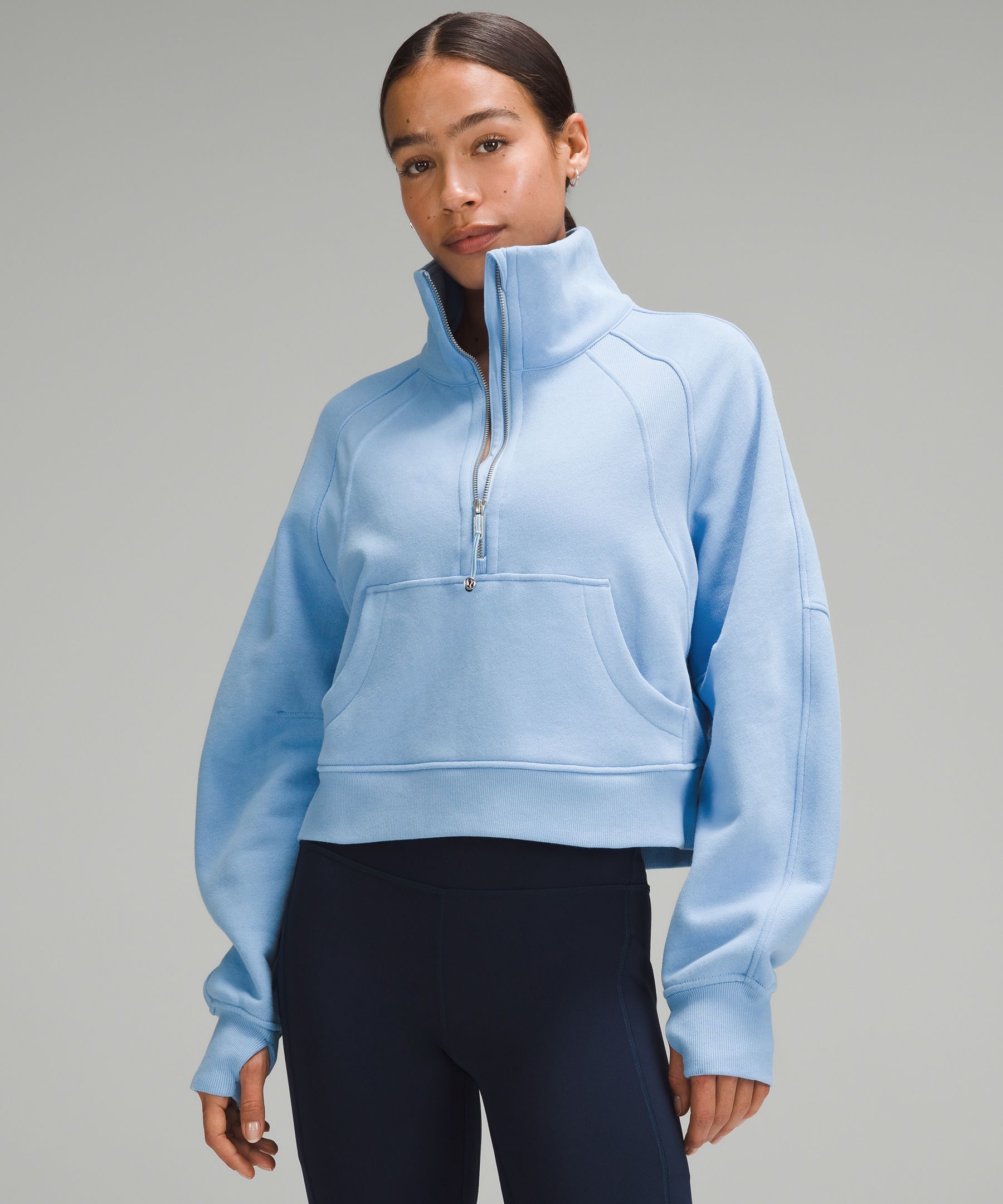 Lululemon Scuba Oversized Half-zip Hoodie In Pastel Blue | ModeSens