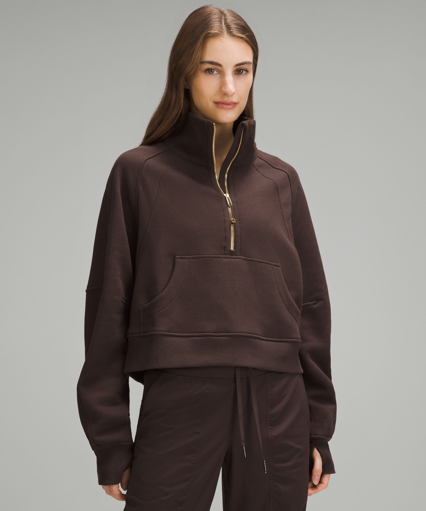 Trench scuba half-zip (XL/XXL) dyed with brown fabric dye! : r/lululemon