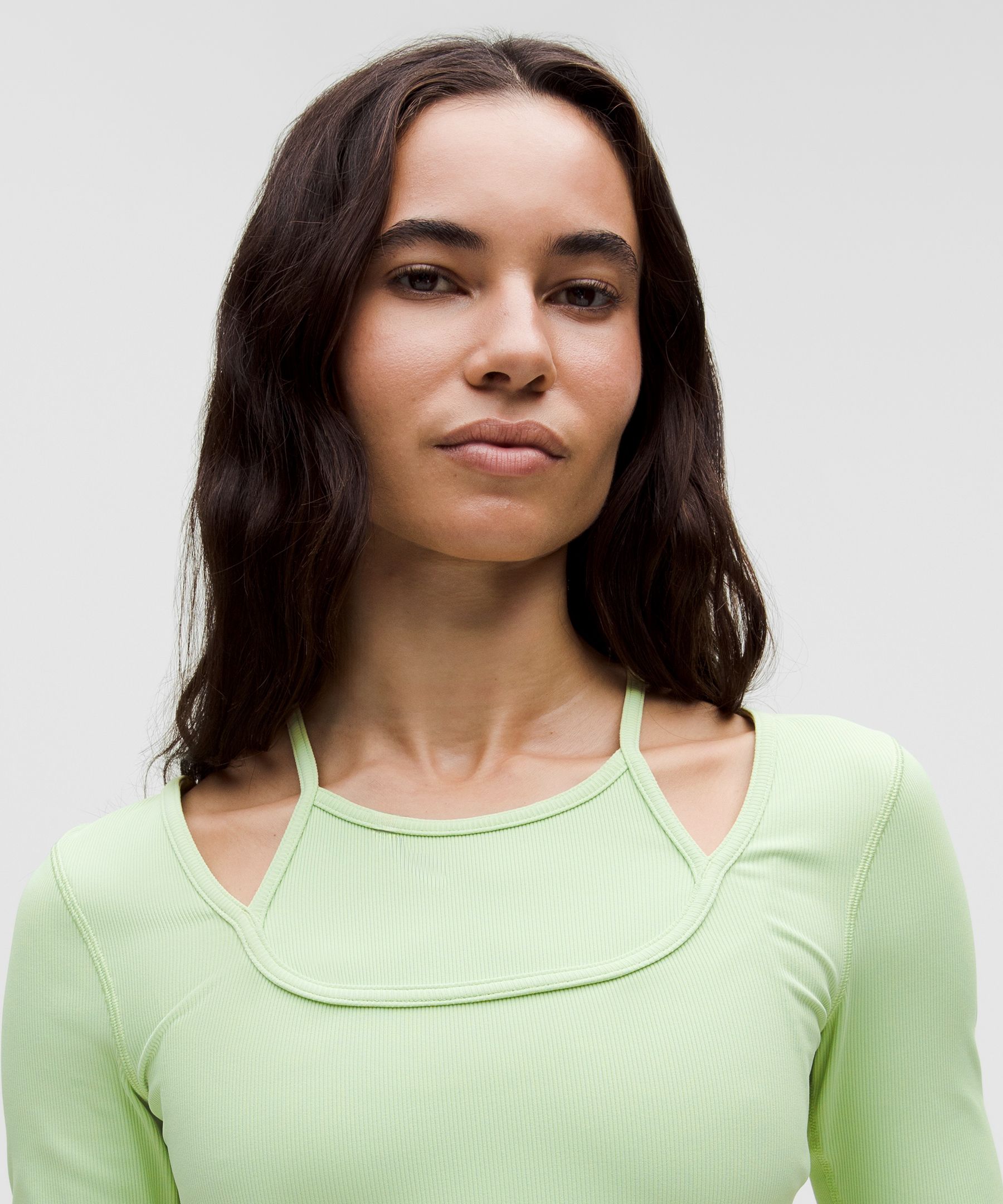 Lululemon Layered-look Ribbed Short-sleeve Shirt