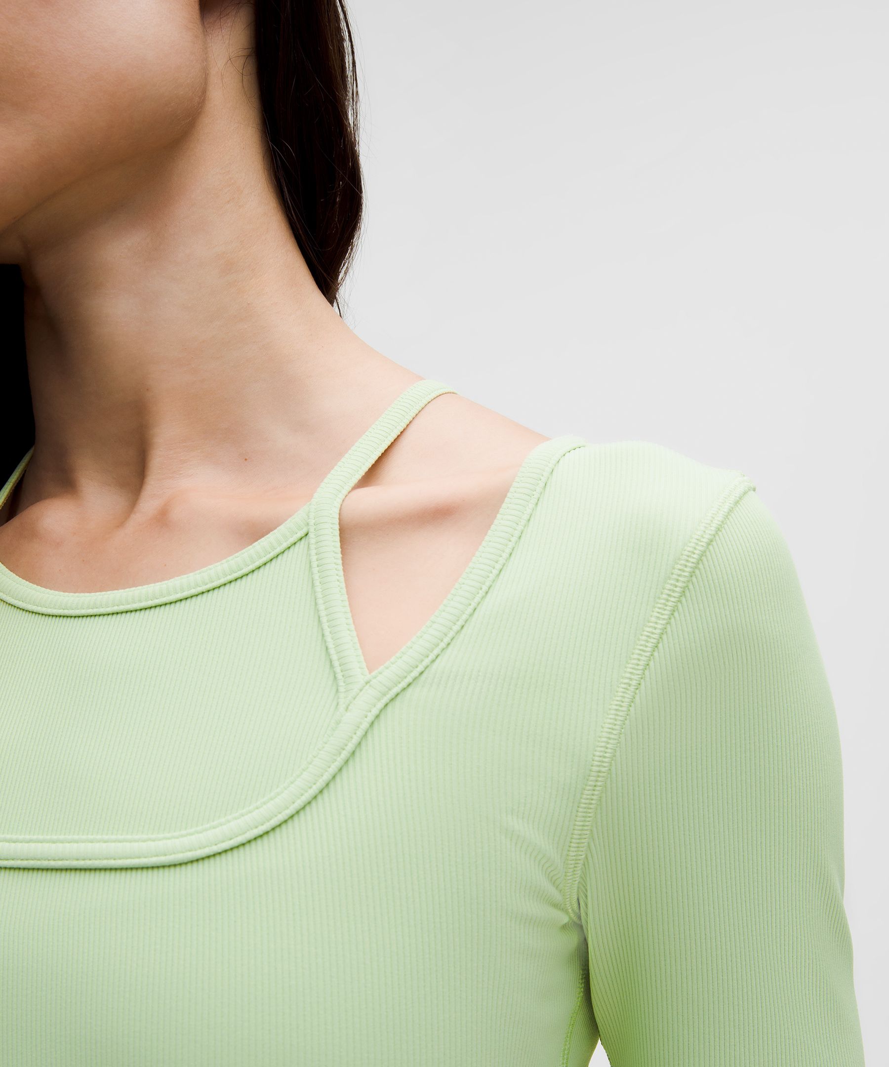 Lululemon Layered-look Ribbed Short-sleeve Shirt