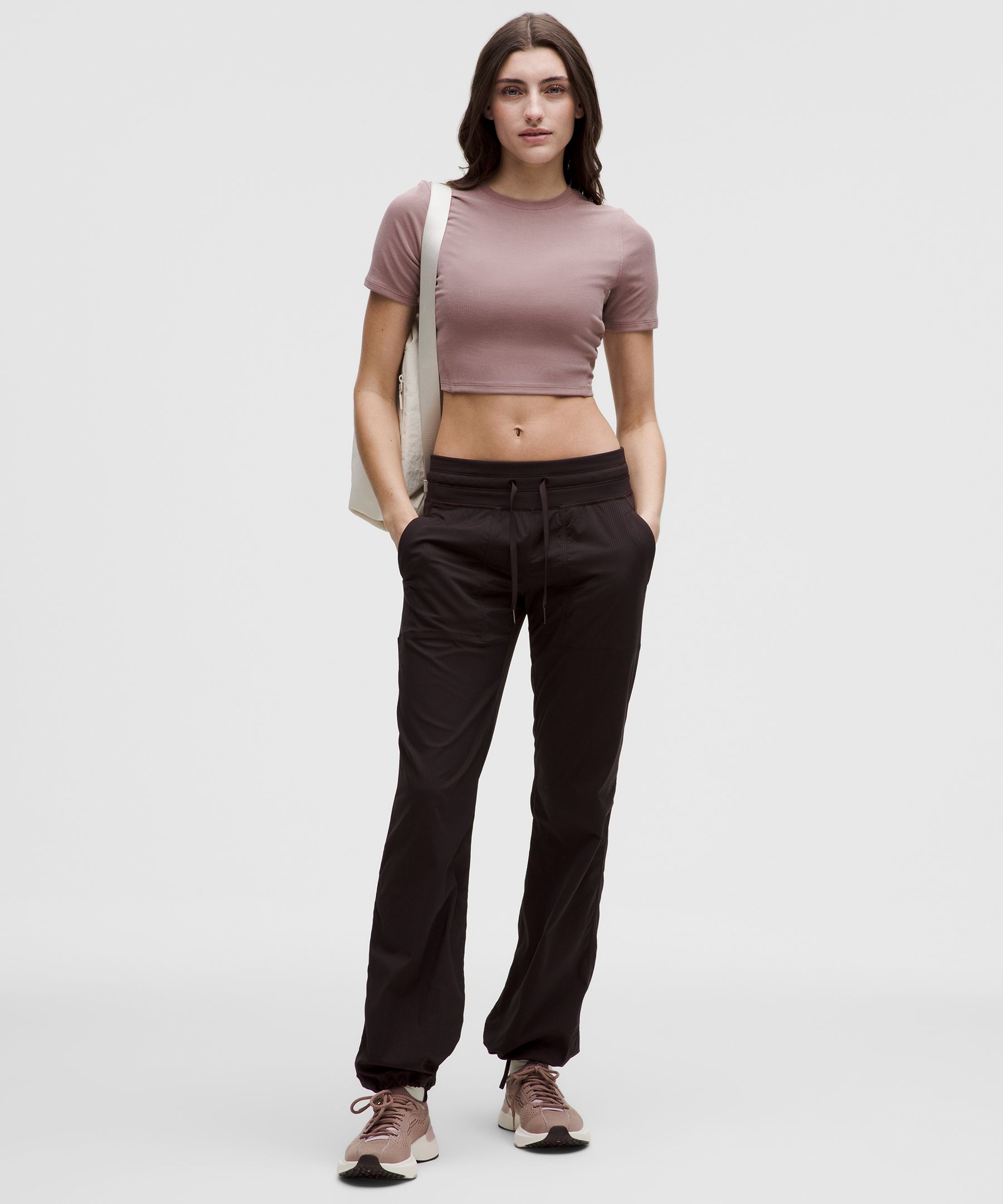 Lululemon Soft Ribbed Keyhole Short-sleeve Shirt In Burgundy