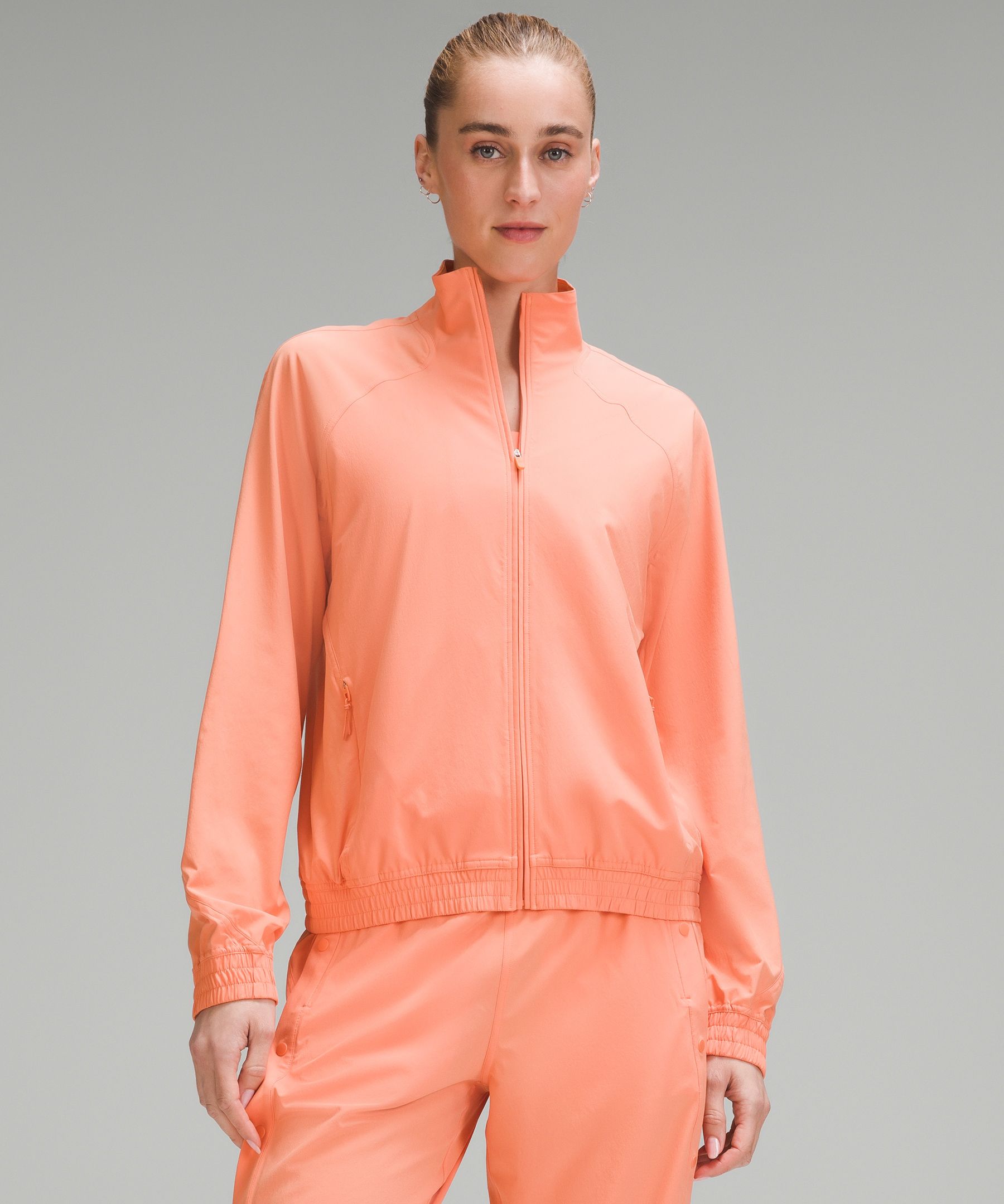 Lululemon Relaxed-fit Track Jacket In Orange