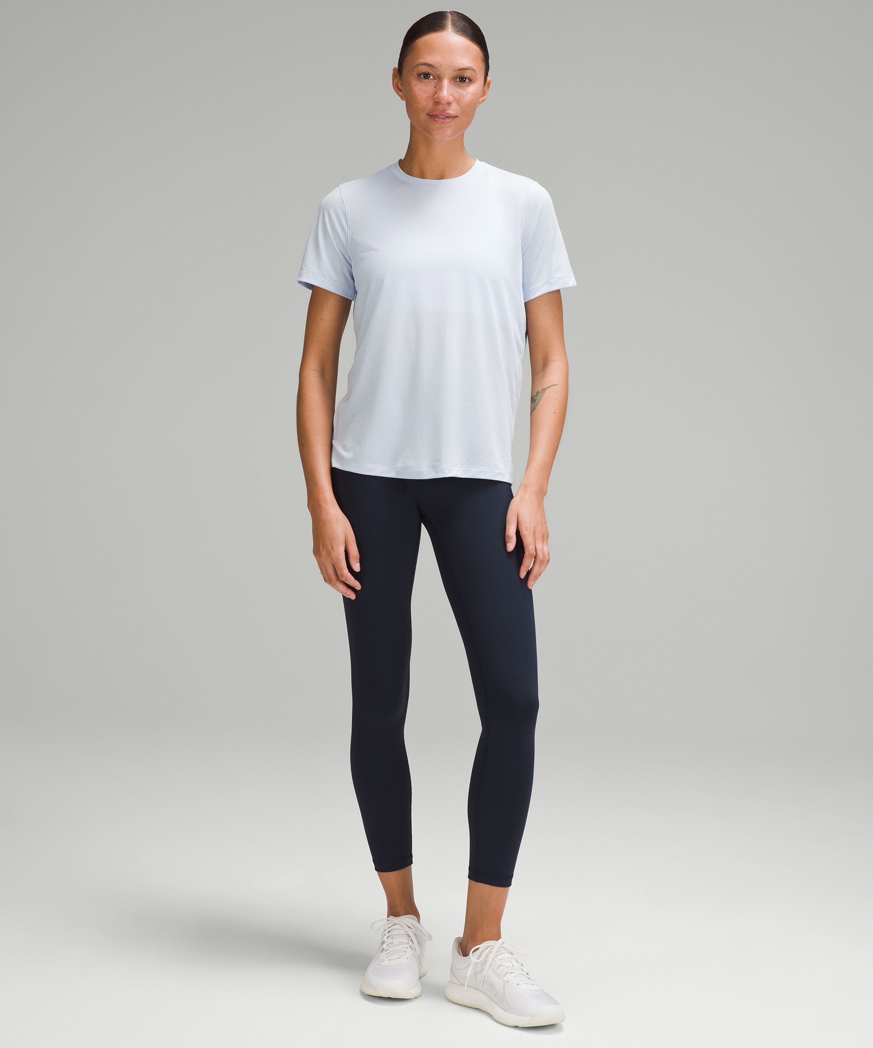 Lululemon Women's Gray Running Training T-Shirt Mesh Top Size: 6