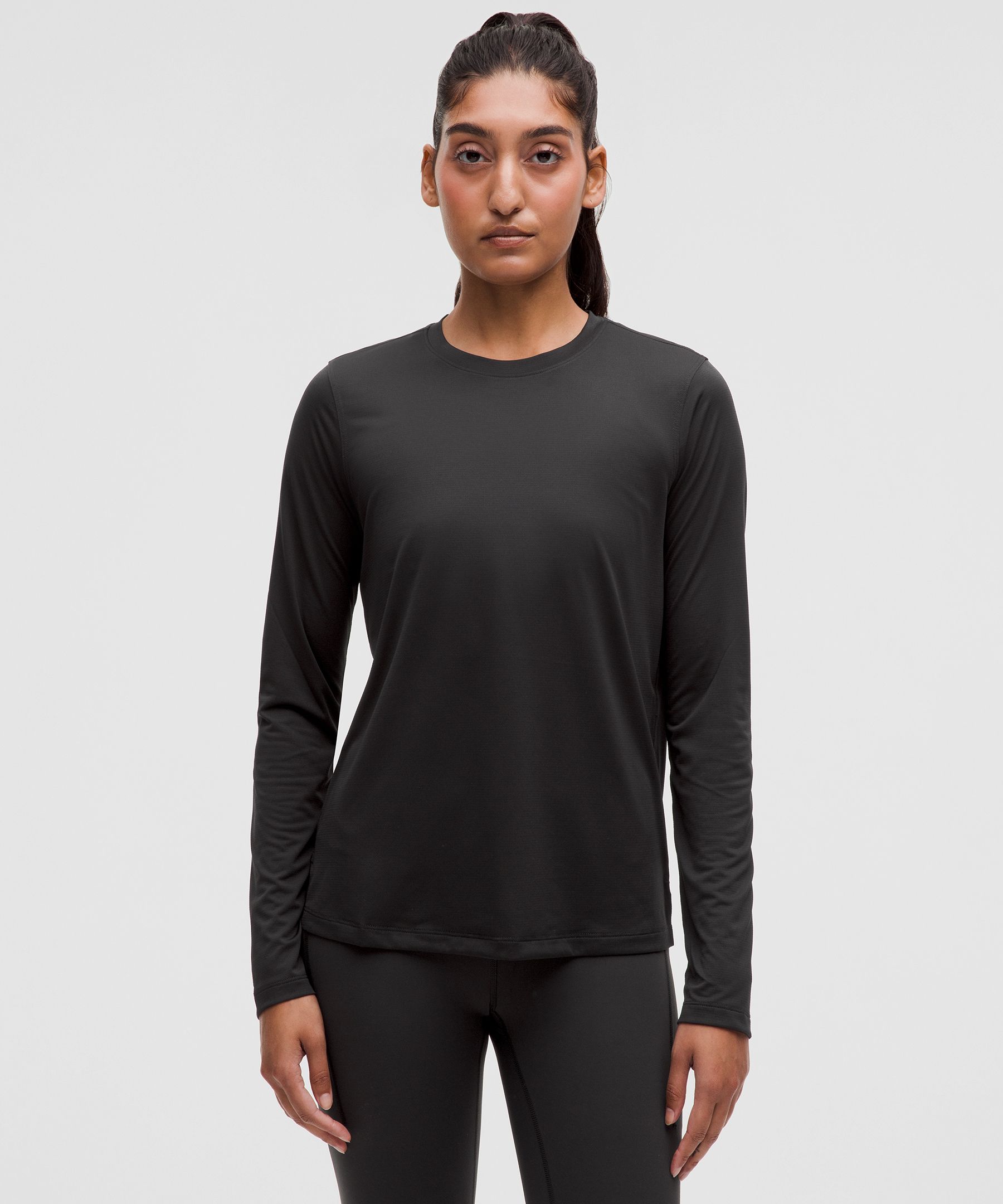 lululemon athletica, Tops, Lululemon Manifesto Long Sleeve Top With Thumb  Holes Black White Size 6