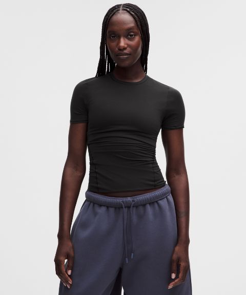 Женский лонгслив Lululemon Wundermost Nulu с круглым вырезом