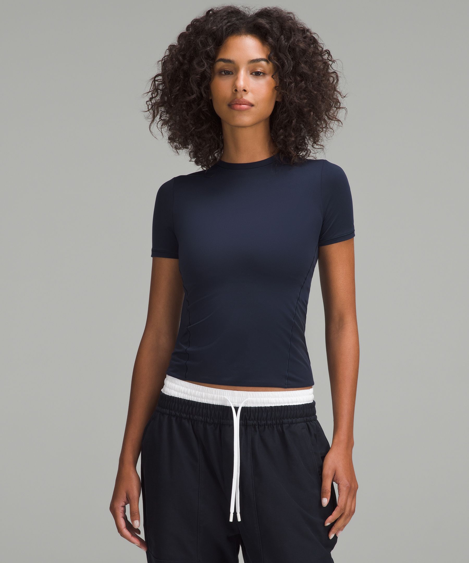 lululemon – Women’s Wundermost Ultra-Soft Nulu Hip-Length Crewneck Shirt – Color Blue – Size XL