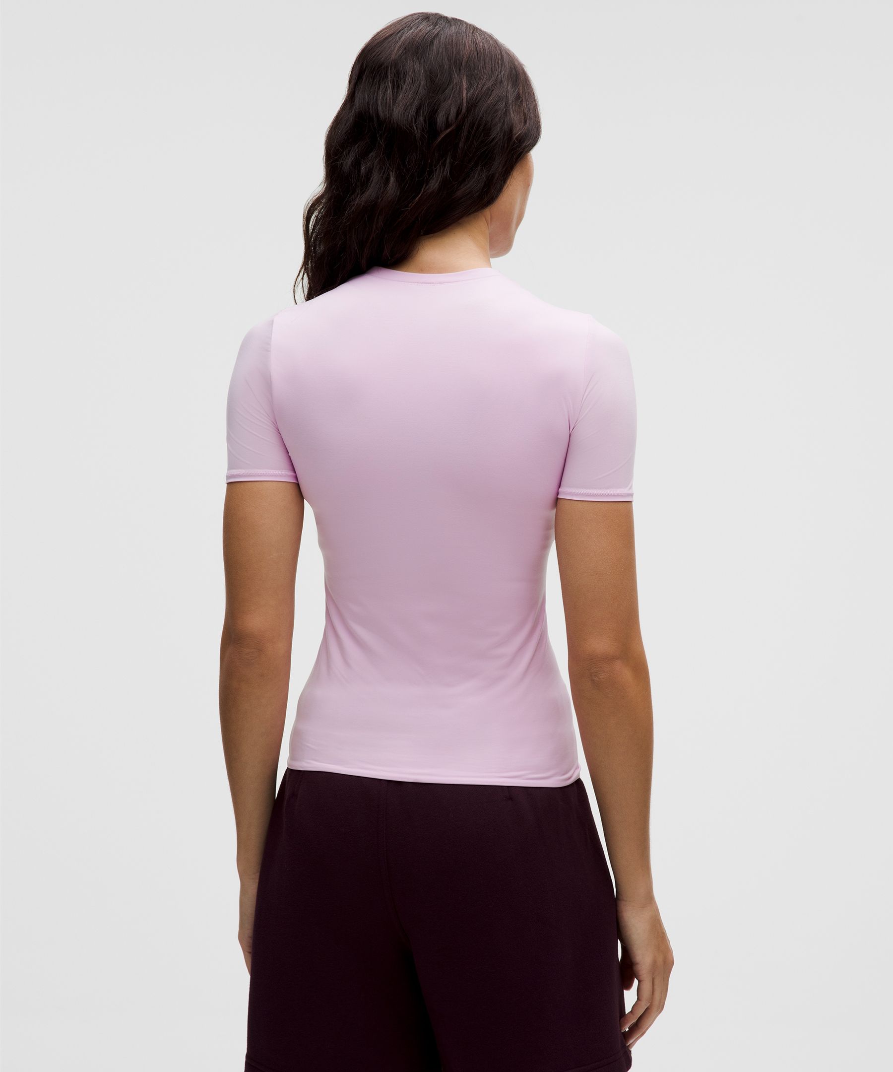Lululemon Wundermost Ultra-soft Nulu Hip-length Crew Short-sleeve Shirt