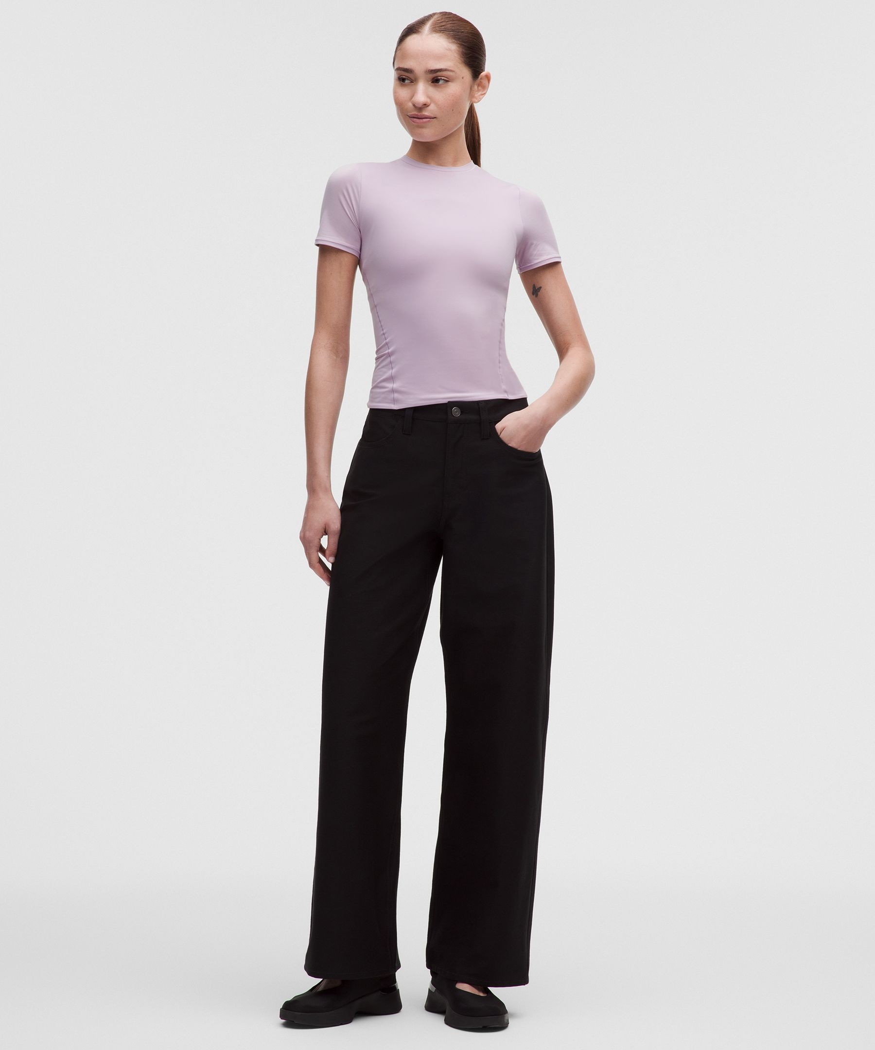 T-shirt col rond Wundermost longueur hanche en Ultra-Soft Nulu