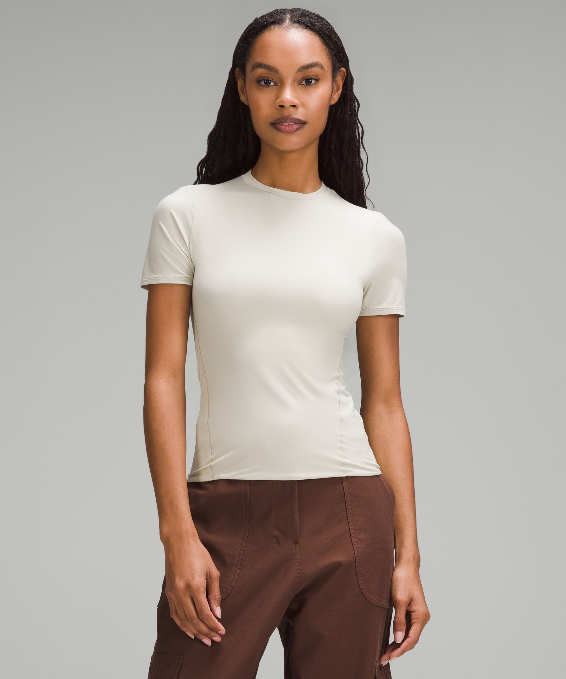 Wundermost Ultra-Soft Nulu Hip-Length Crew Short-Sleeve Shirt | Women's Short Sleeve Shirts & Tee's