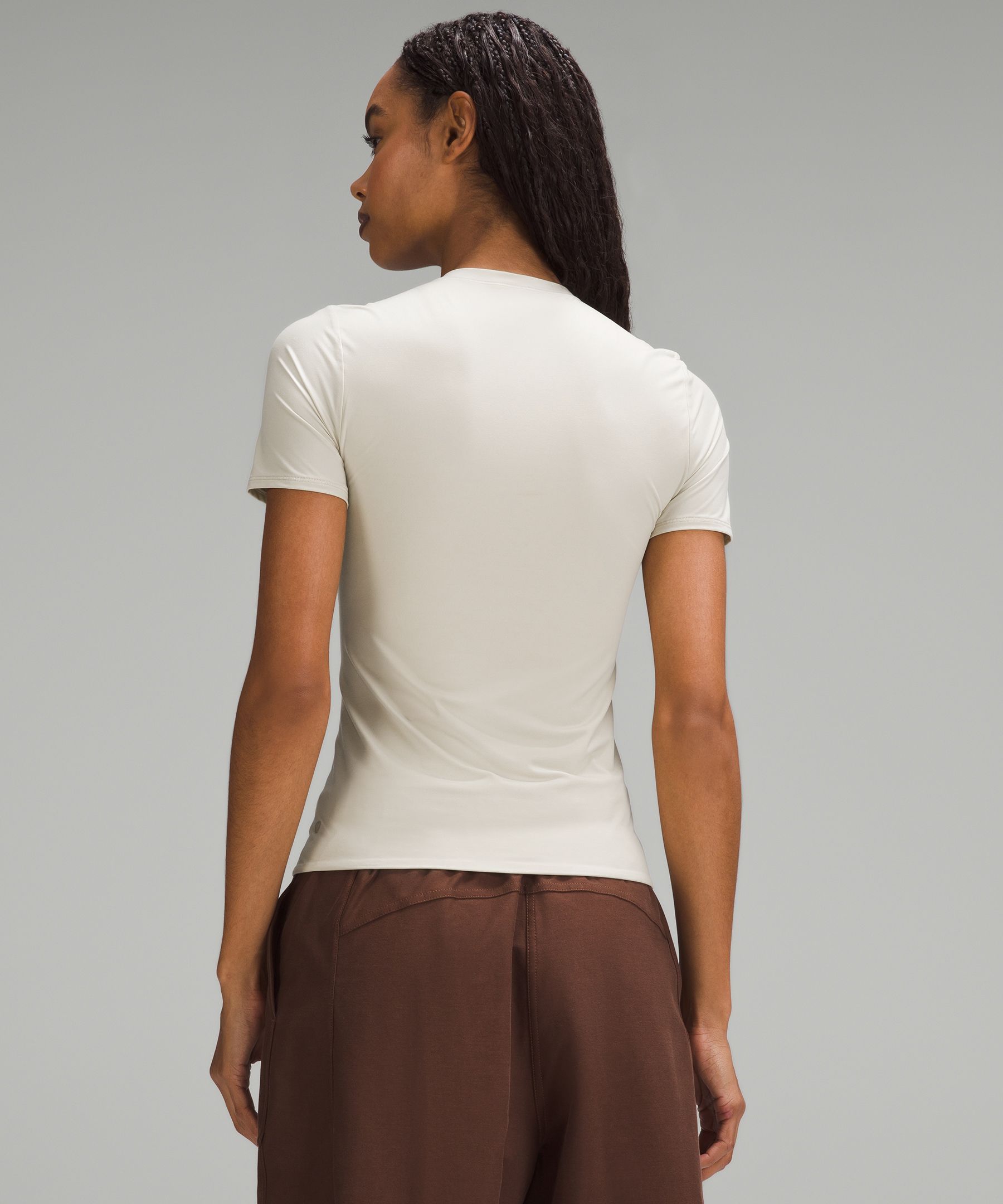 Wundermost Ultra-Soft Nulu Hip-Length Crew Short-Sleeve Shirt | Women's Short Sleeve Shirts & Tee's