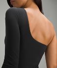 Wundermost Ultra-Soft Nulu Long-Sleeve One-Shoulder Bodysuit