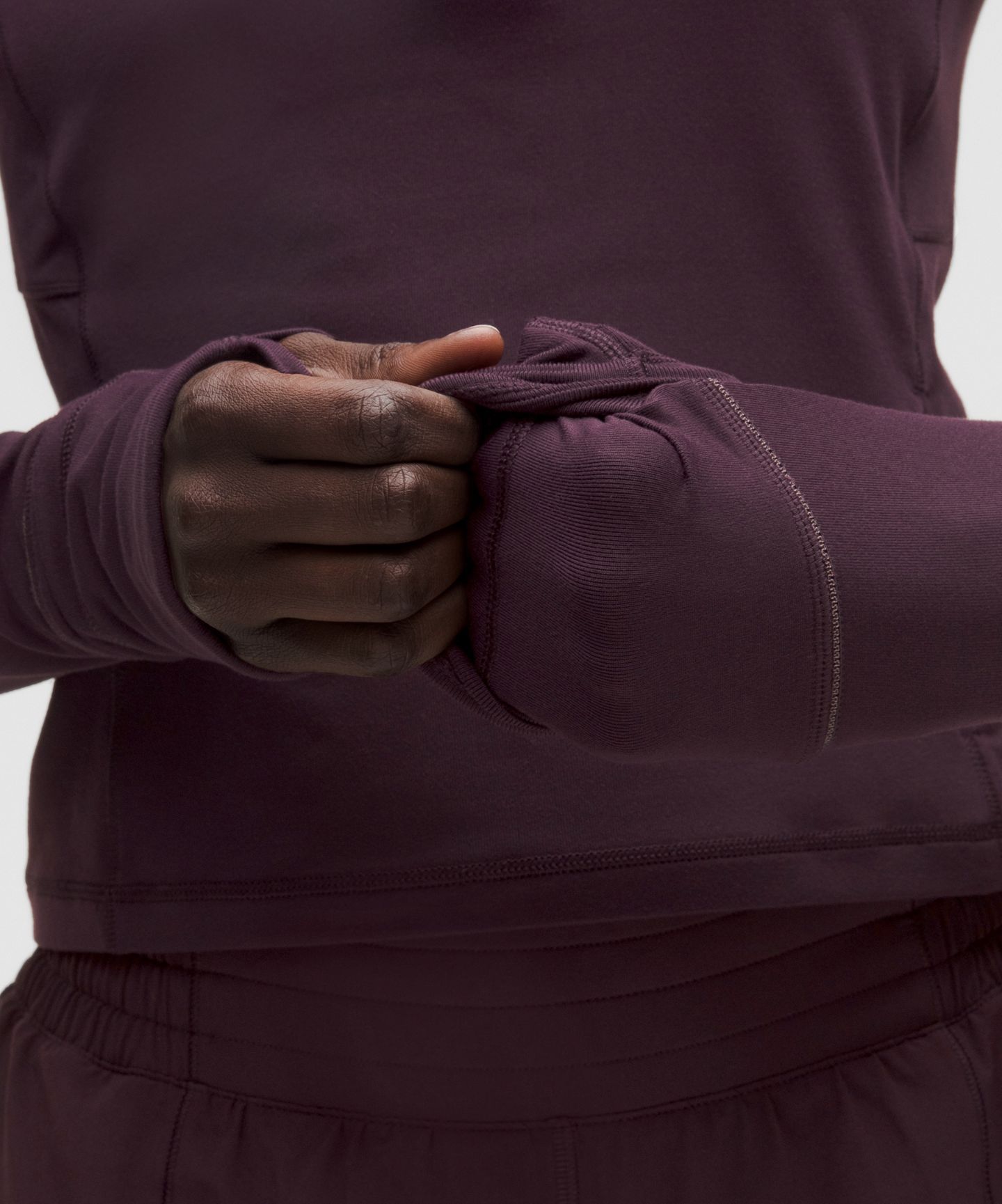 Женская укороченная кофта Lululemon It's Rulu на молнии, цвет: Чёрный сливовый — фото 7