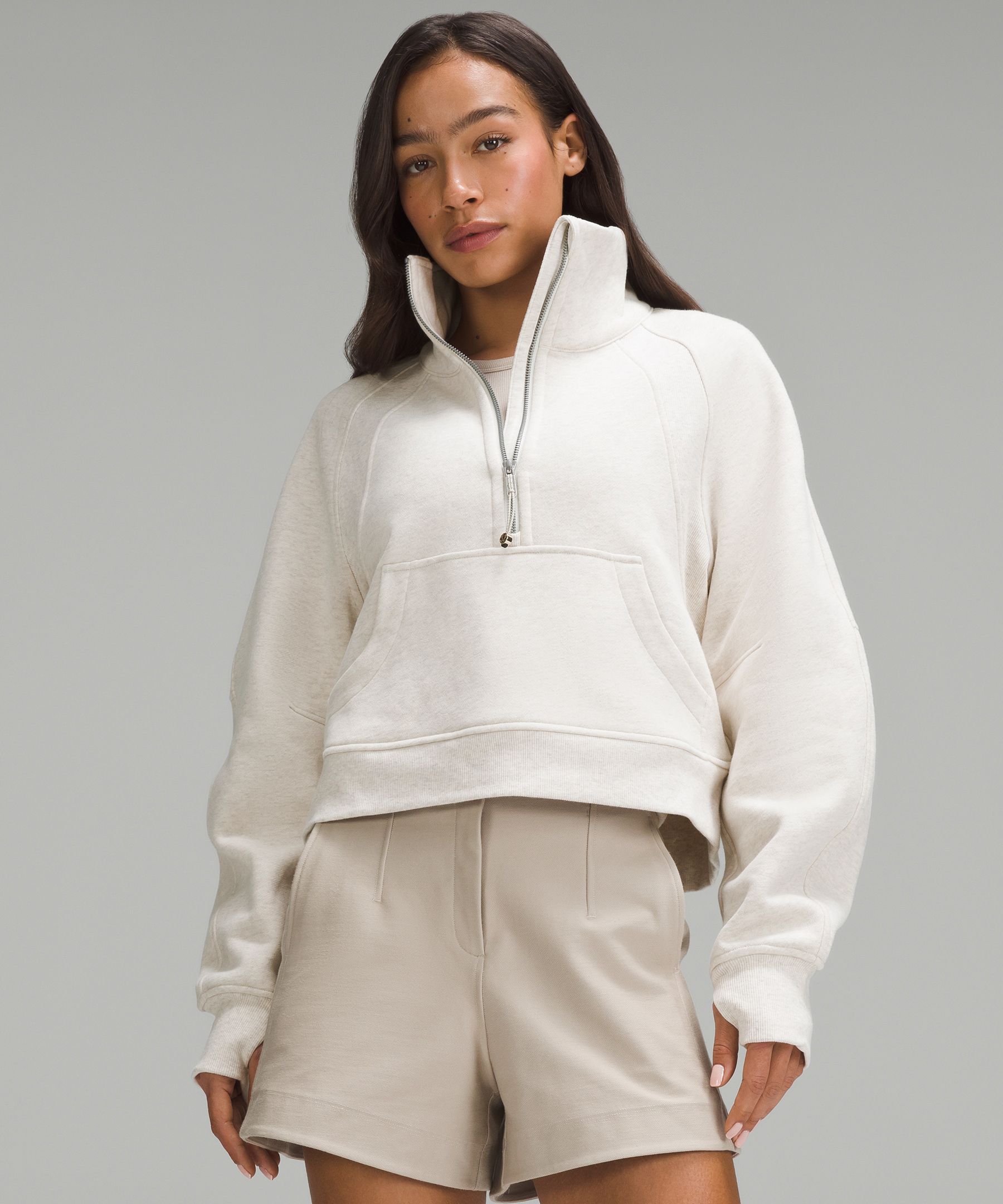 Sweatshirt Lululemon White size 12 US in Cotton - 41768228