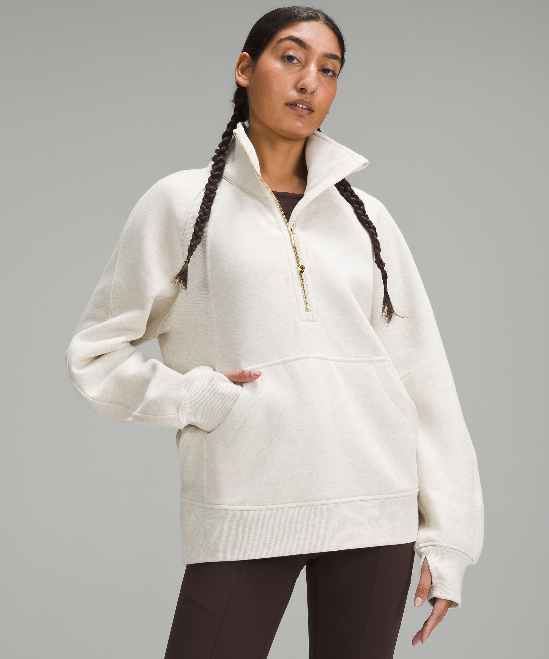 Scuba Oversized Funnel Neck Half Zip *Gold Zip