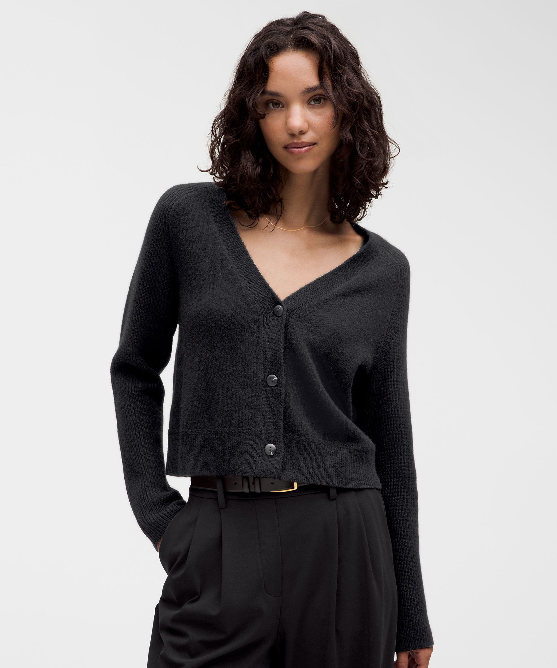 Cashmere Slim-Fit Cardigan - Black