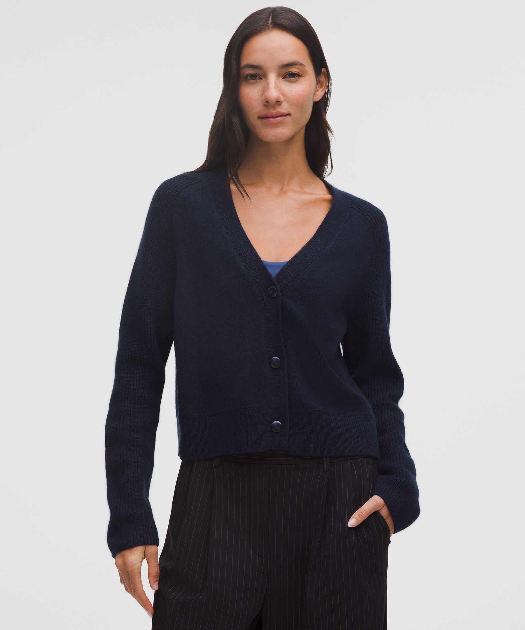 Cashmere Slim-Fit Cardigan - Navy