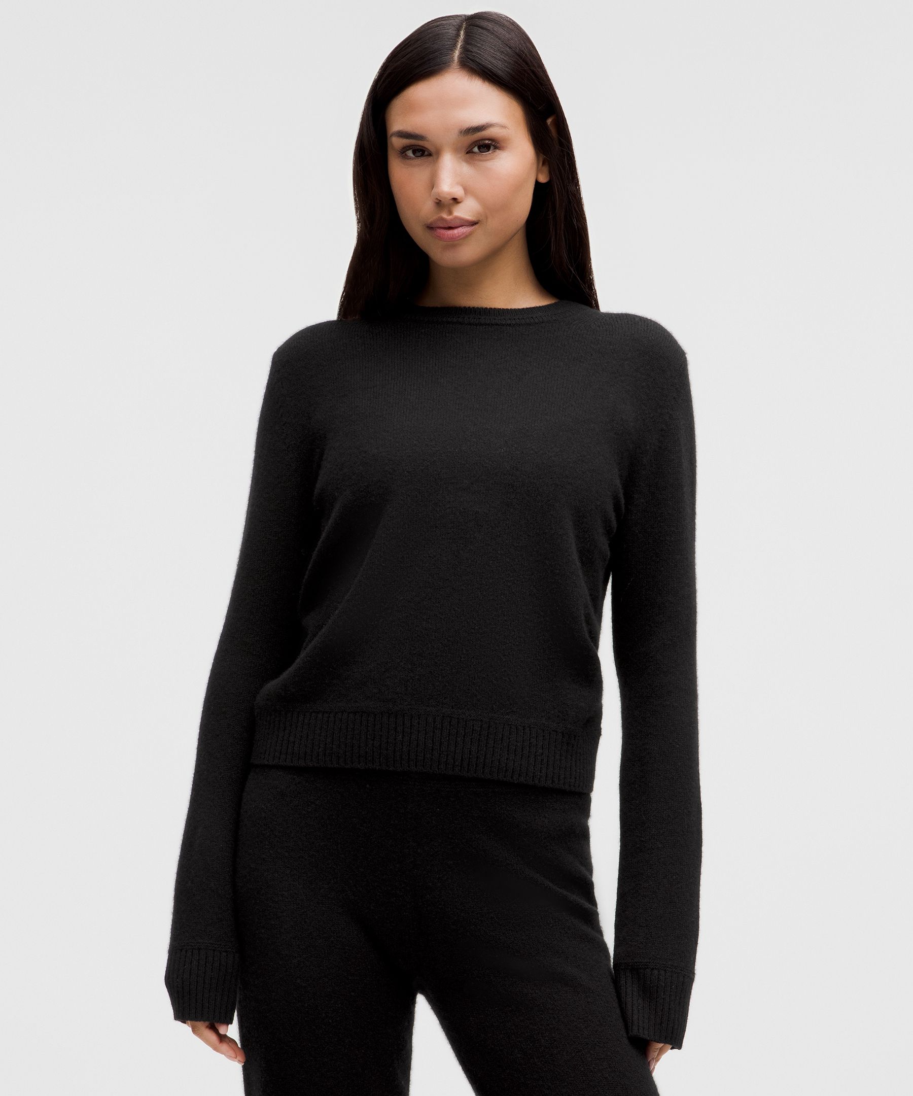 Cashmere Slim-Fit Crewneck Sweater - Black,Neutral