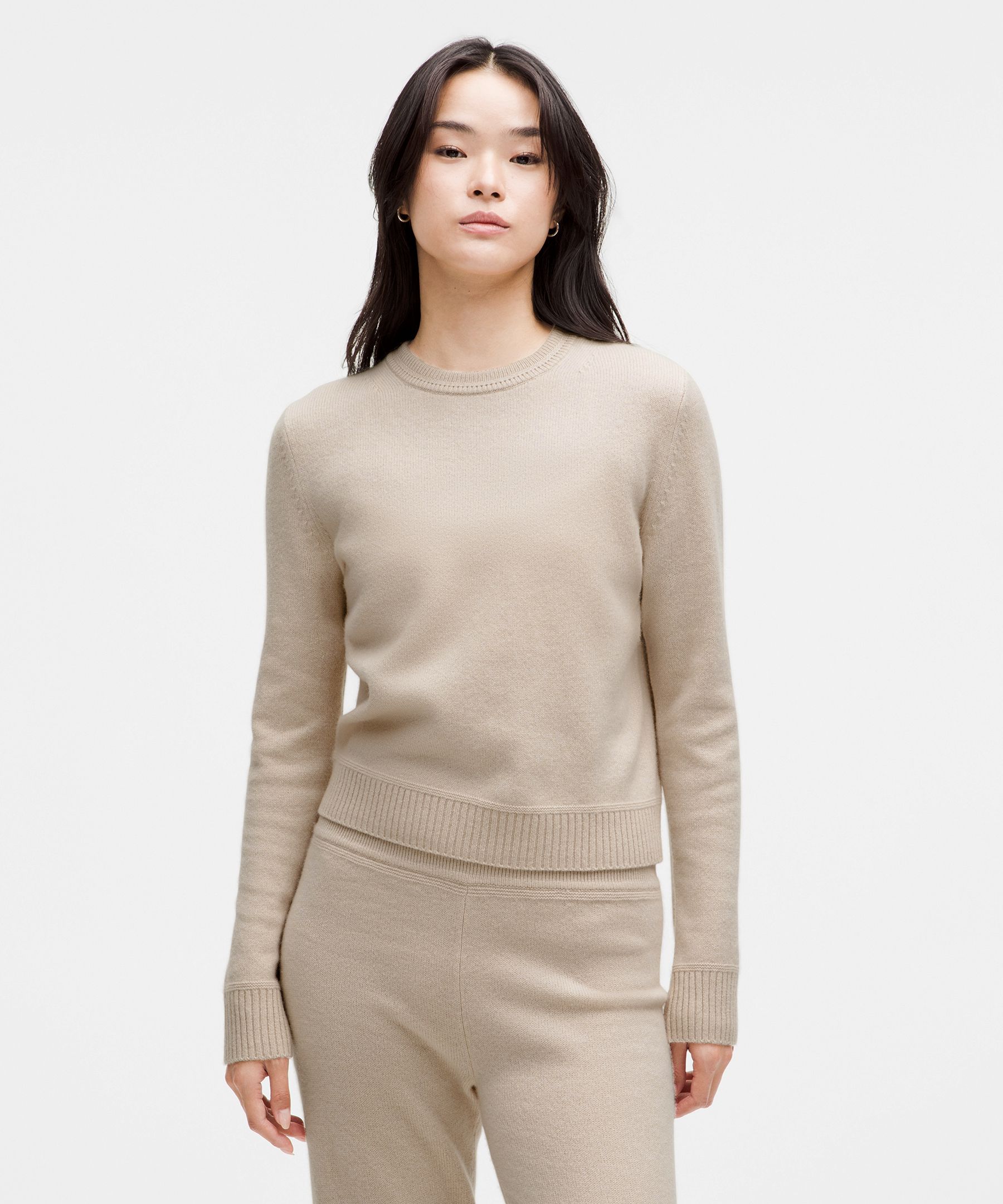 Cashmere Slim-Fit Crewneck Sweater - White,Neutral