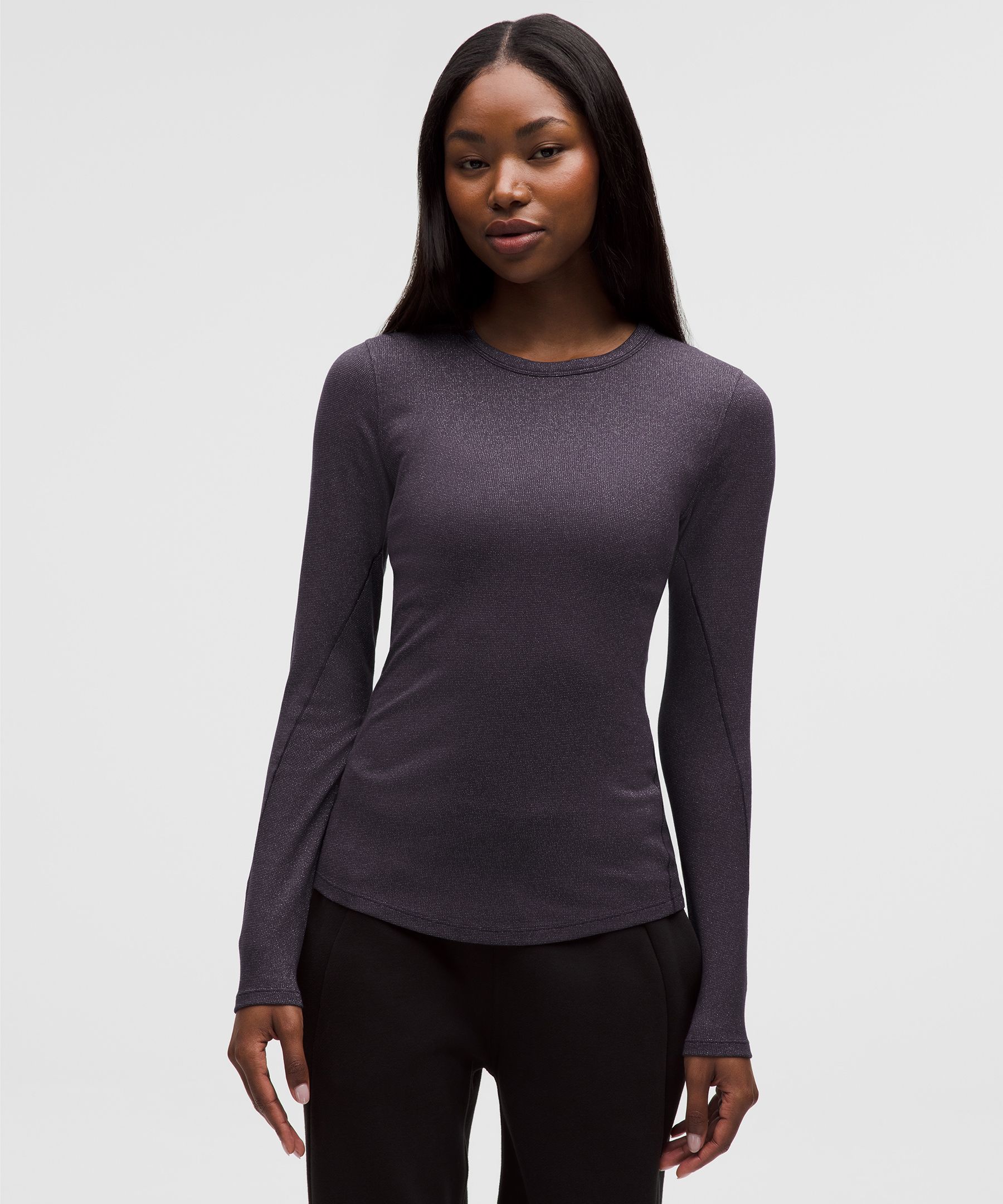 Lululemon Hold Tight Long-sleeve Shirt In Purple