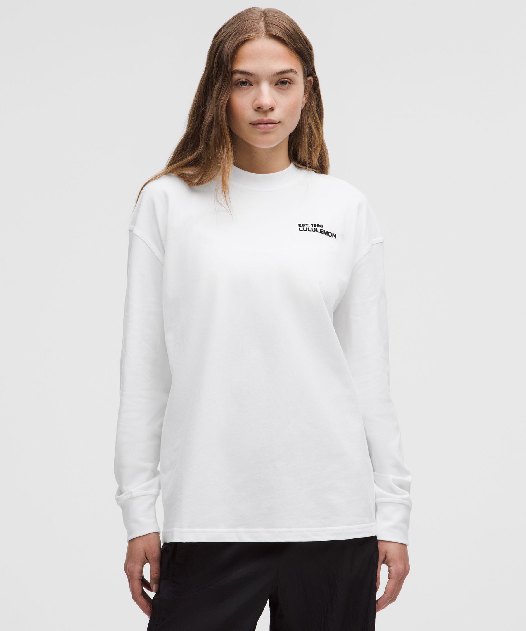 Heavyweight Cotton Crewneck Long-Sleeve Shirt