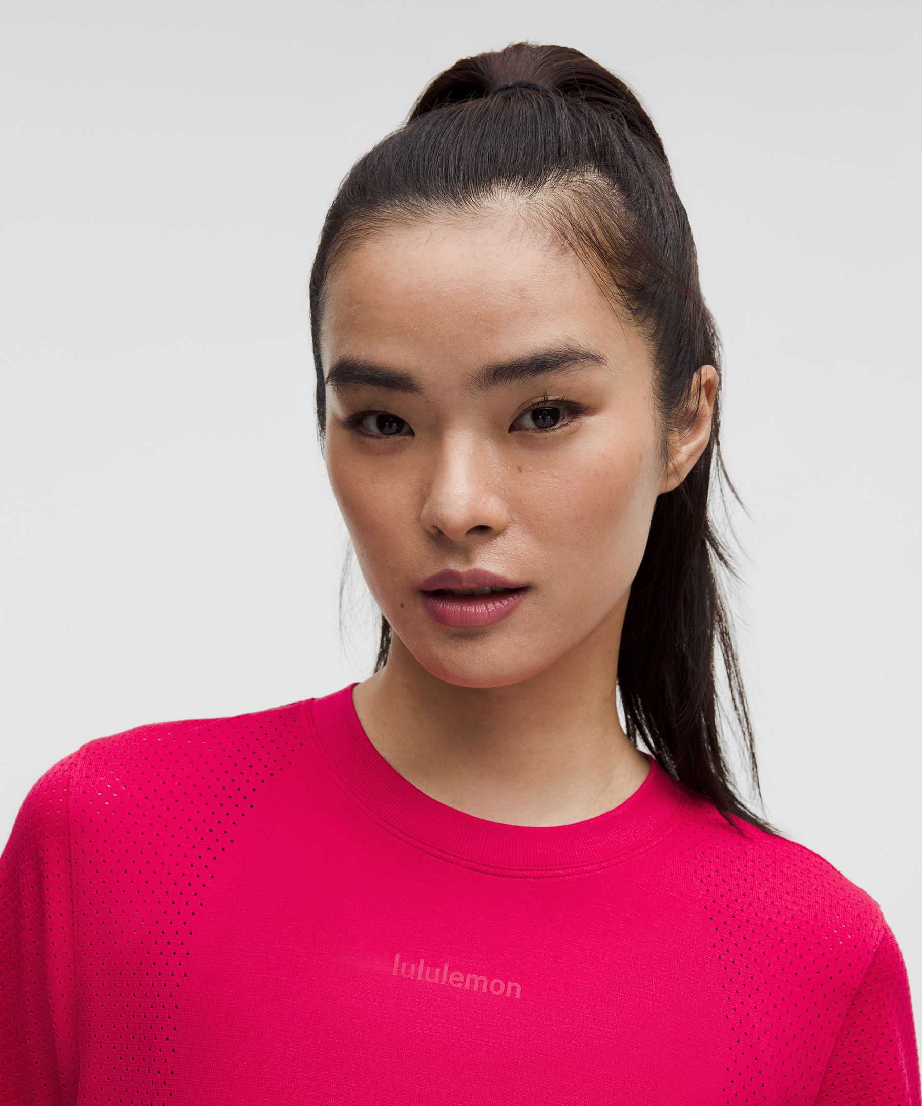 Swiftly High-Low Cropped Short-Sleeve Shirt | Women's Short