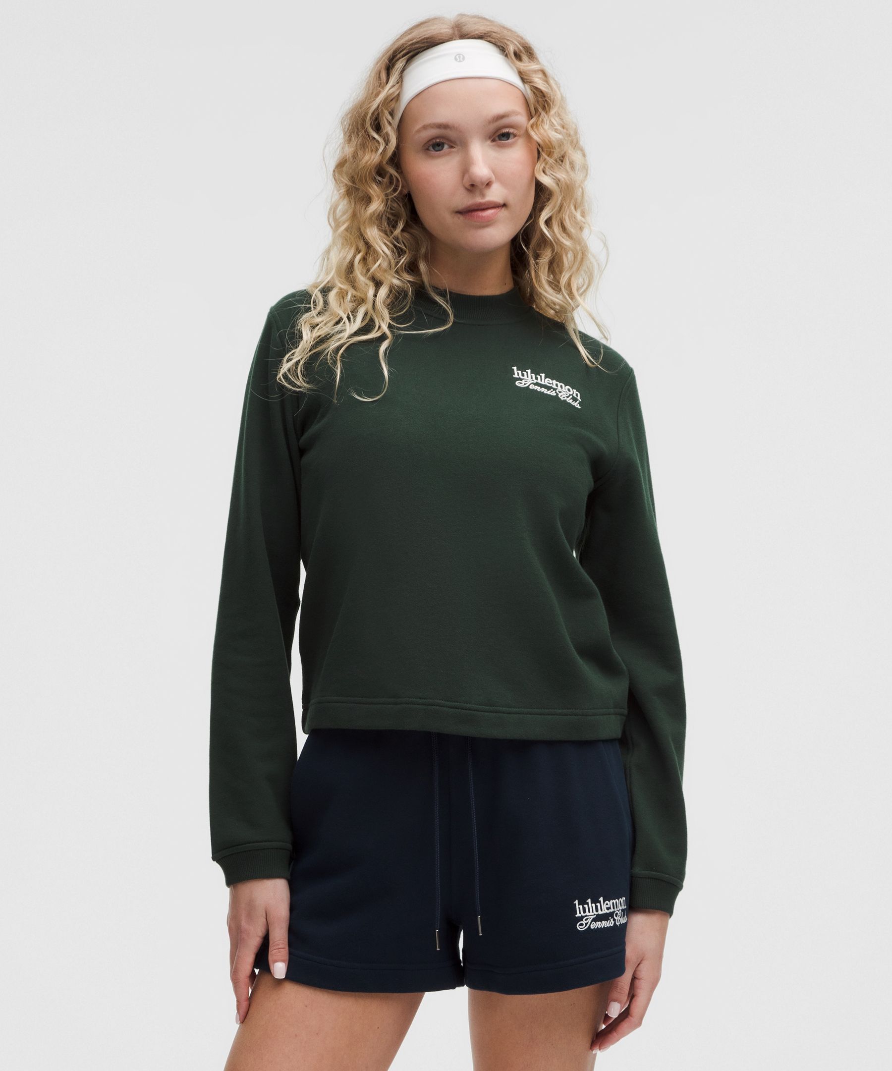 Cotton French Terry Crewneck Pullover 