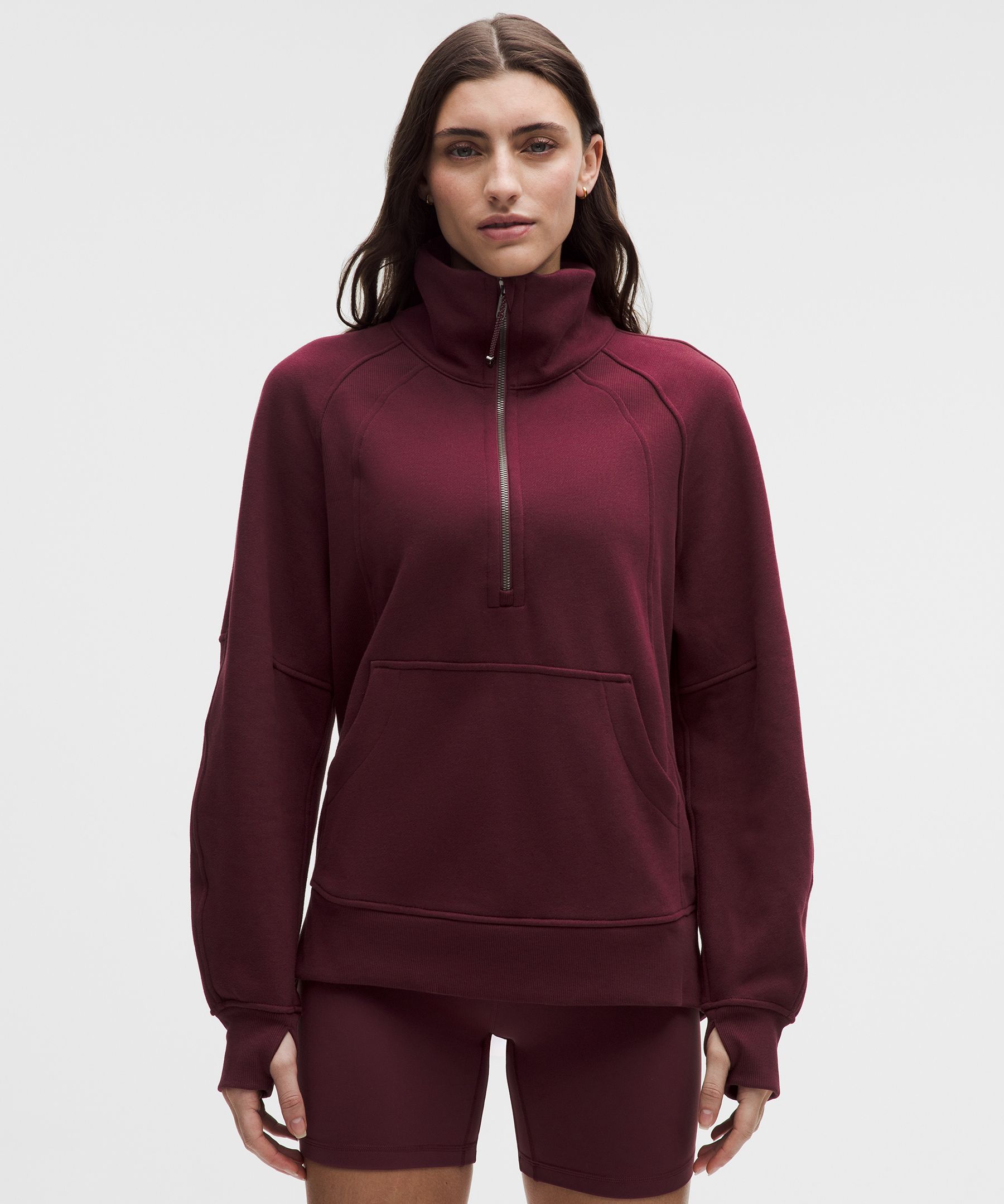 Scuba Oversized Funnel-Neck Half Zip *Long