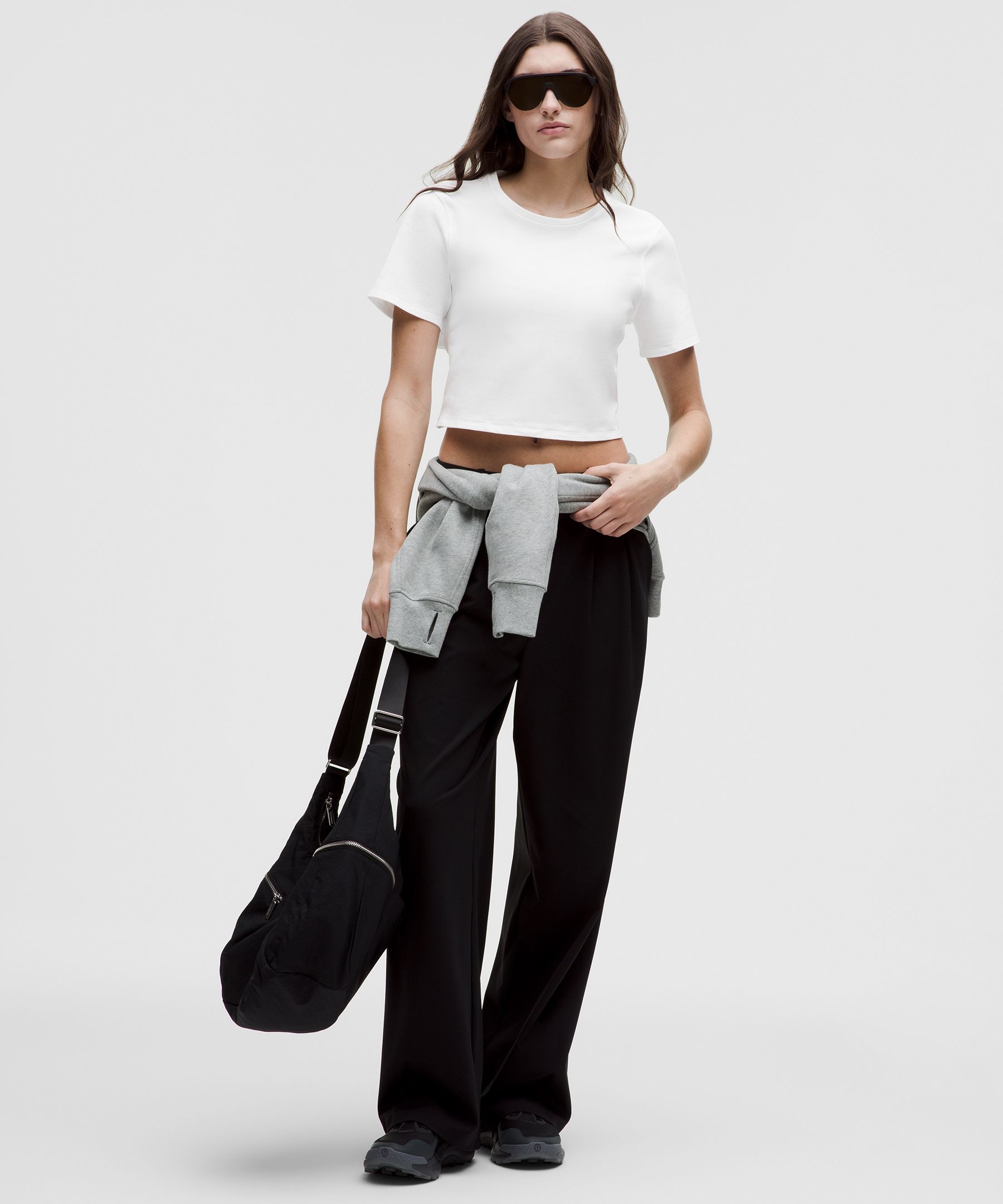 Tie-Hem Heavyweight Cotton T-Shirt