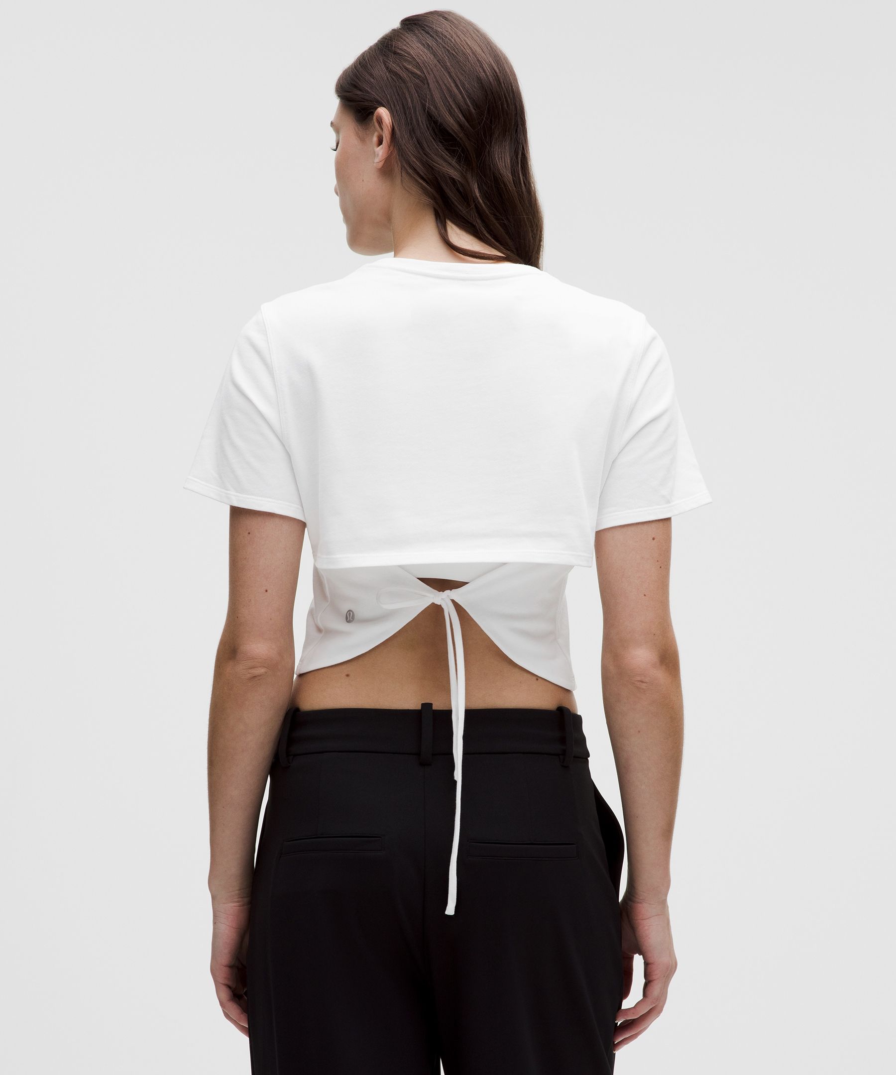 Tie-Hem Heavyweight Cotton T-Shirt