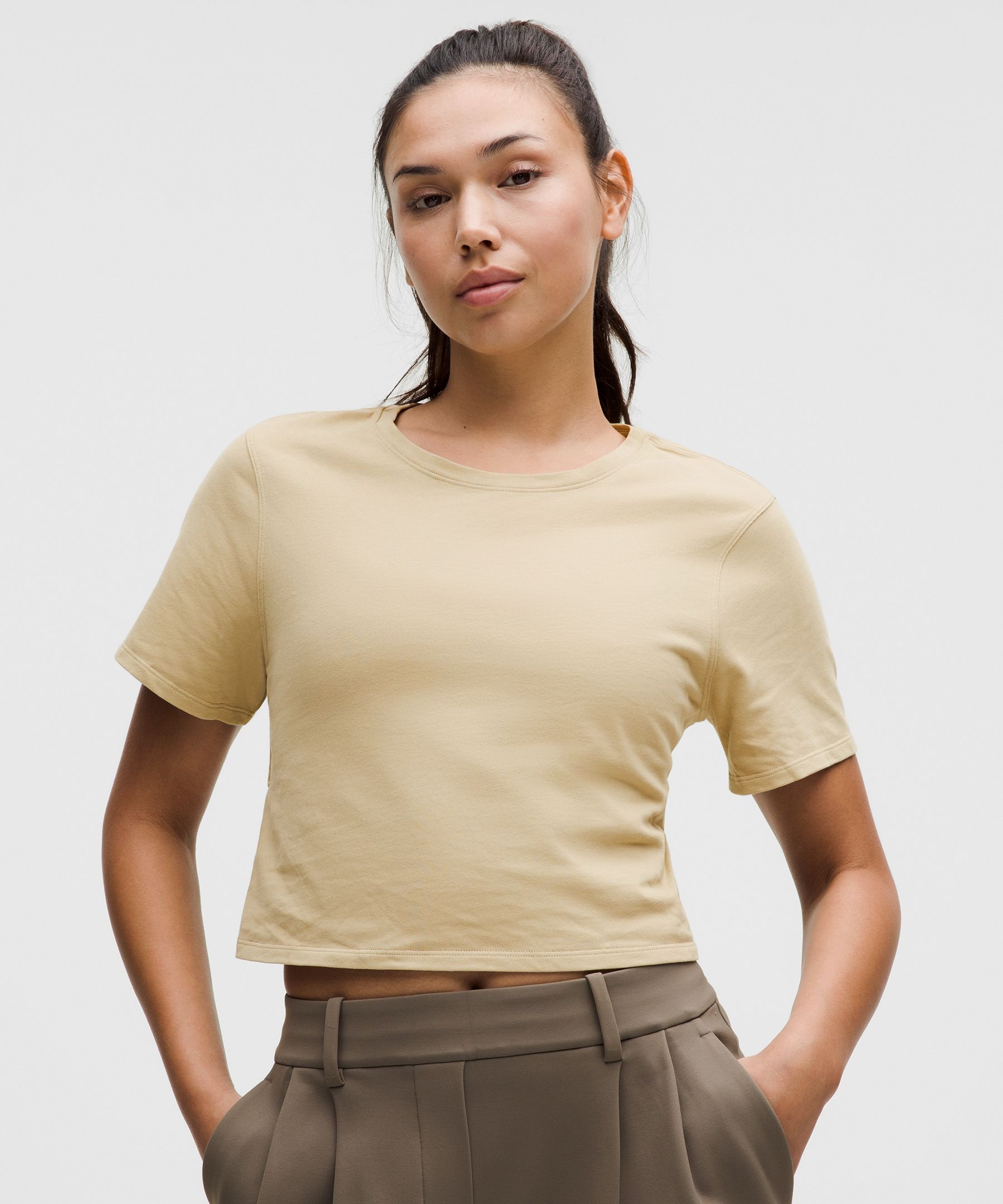 Tie-Hem Heavyweight Cotton T-Shirt