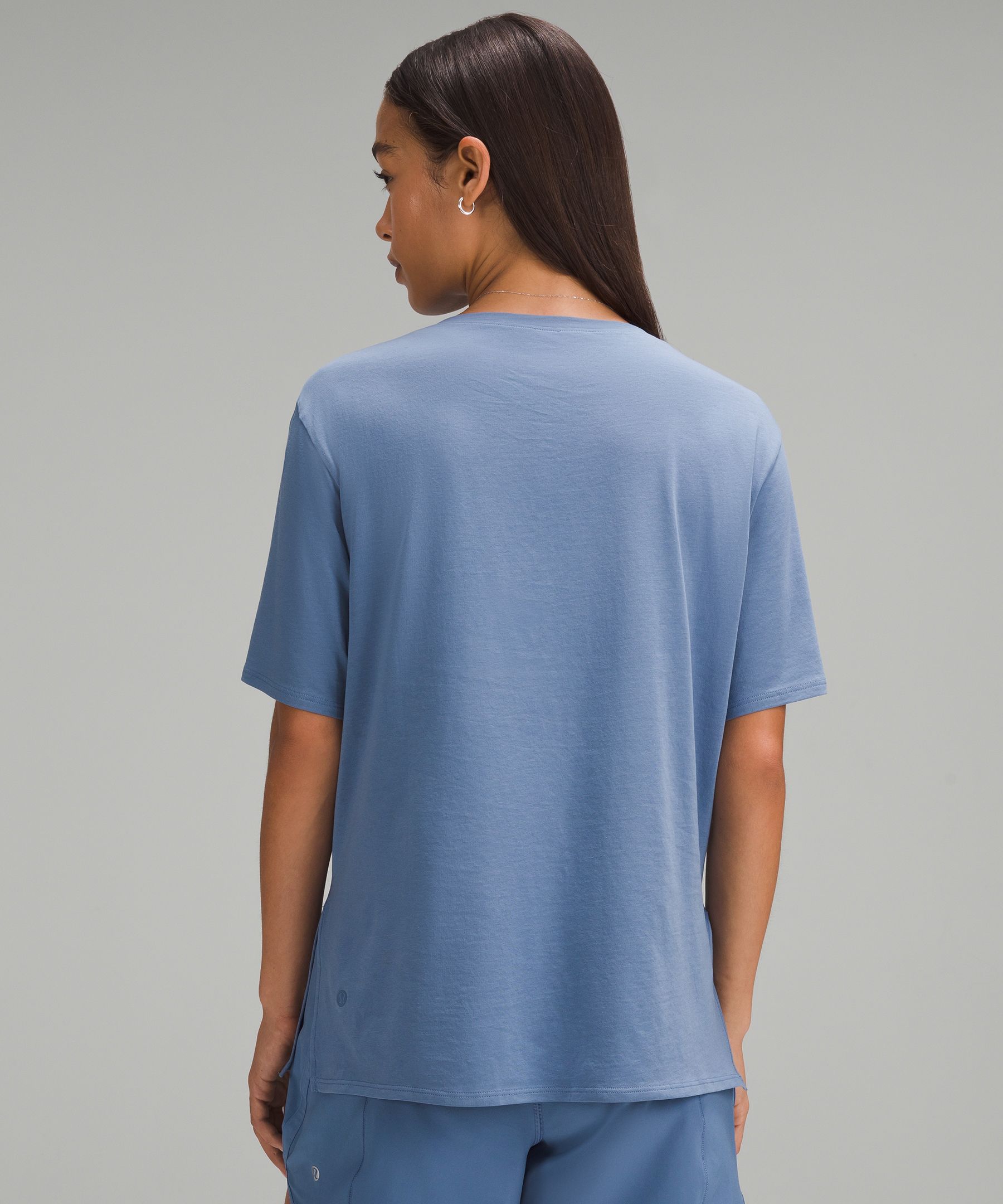 Shop Lululemon Relaxed-fit Boatneck T-shirt