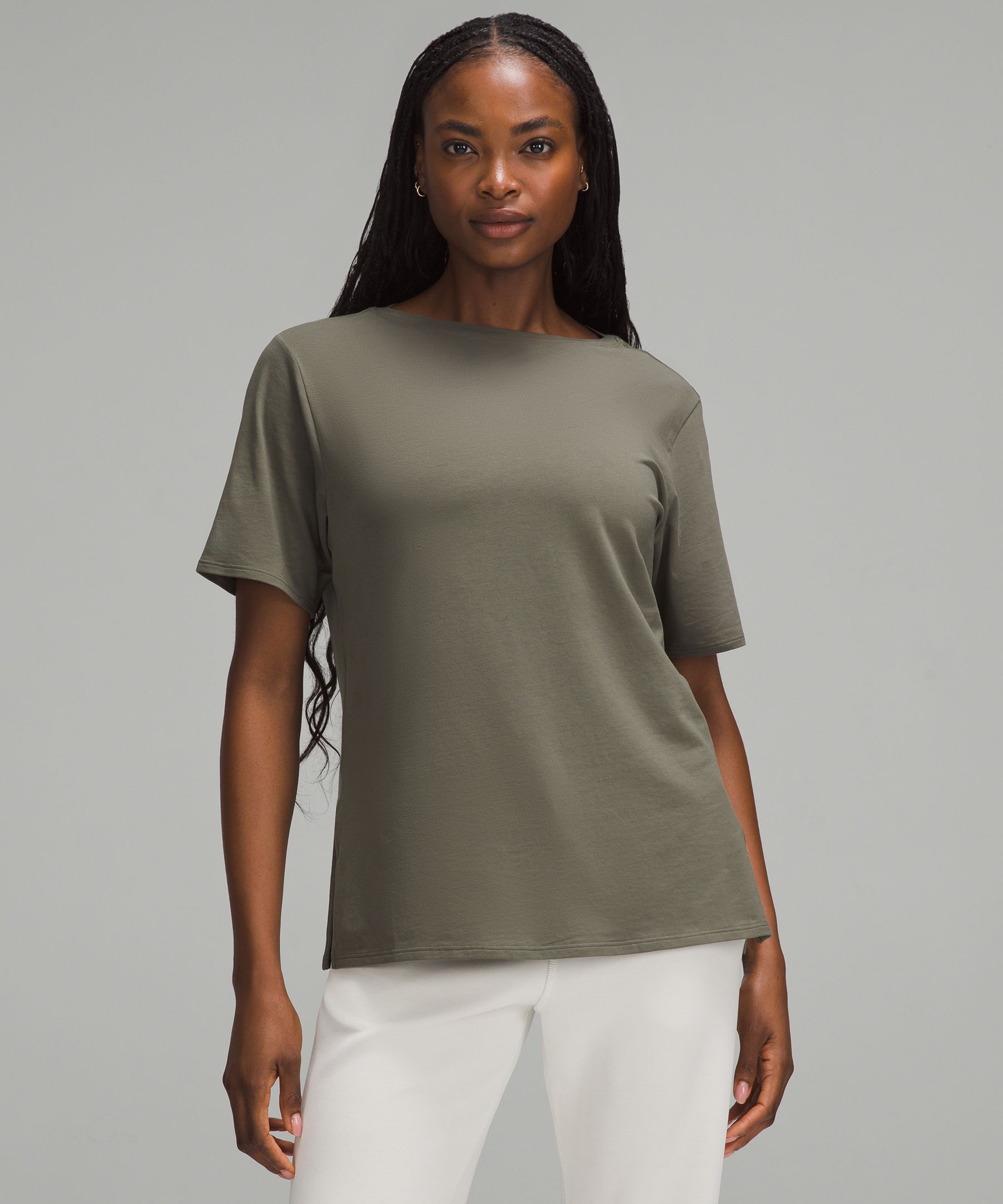 Lululemon Relaxed-fit Boatneck T-shirt In Green