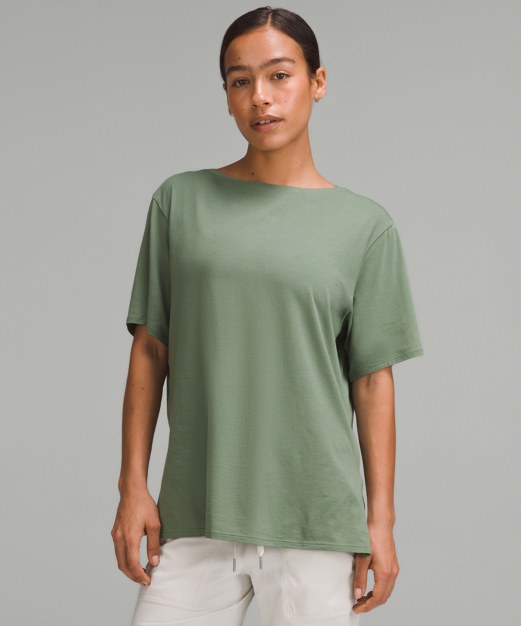 Relaxed-Fit Boatneck T-Shirt