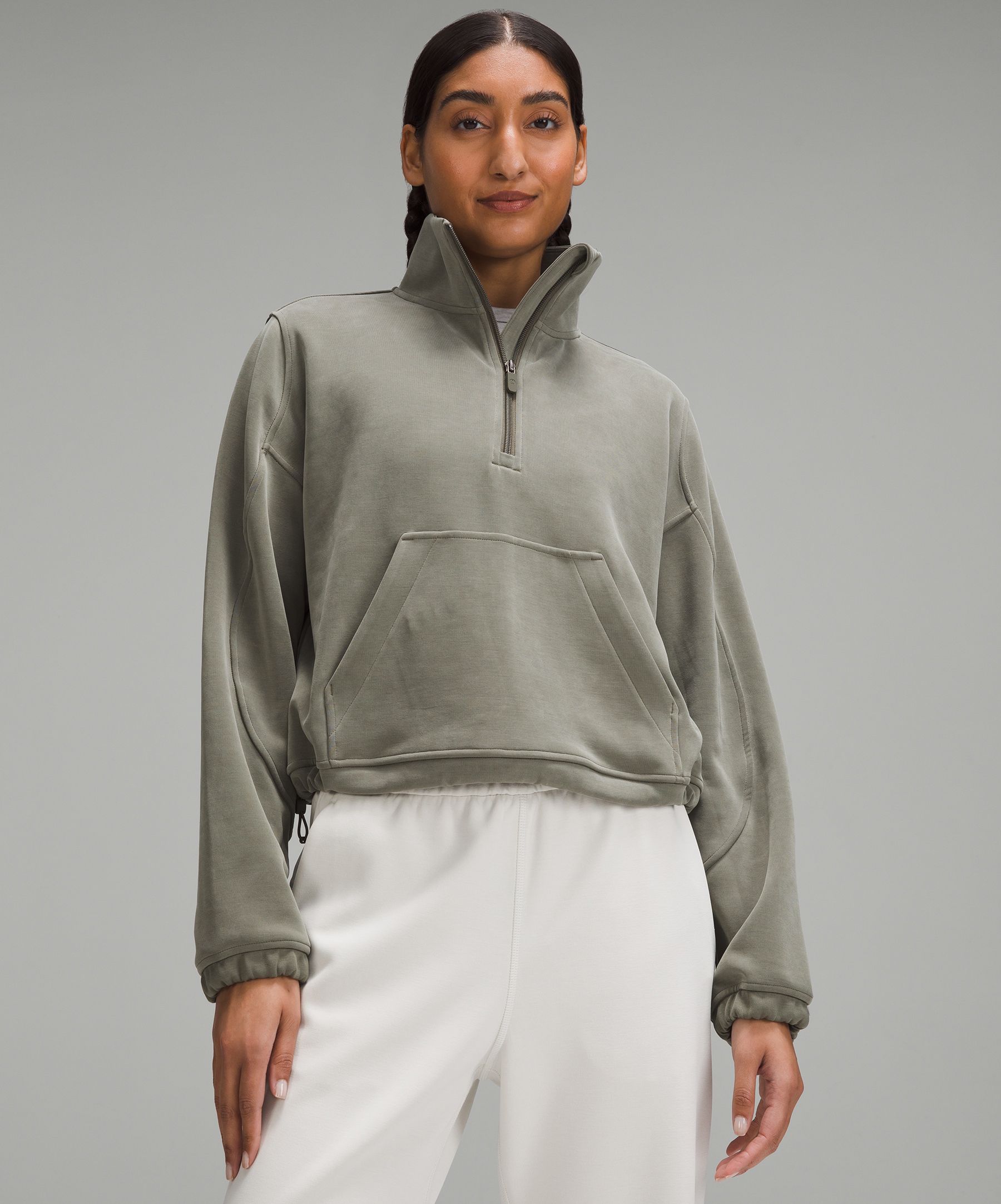 Lululemon athletica Brushed Softstreme Half Zip, Women's Hoodies &  Sweatshirts