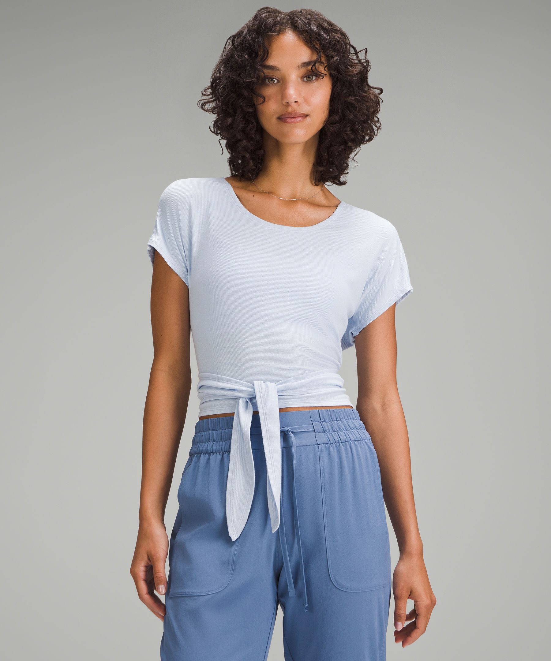 Adjustable Ties Short-Sleeve Shirt