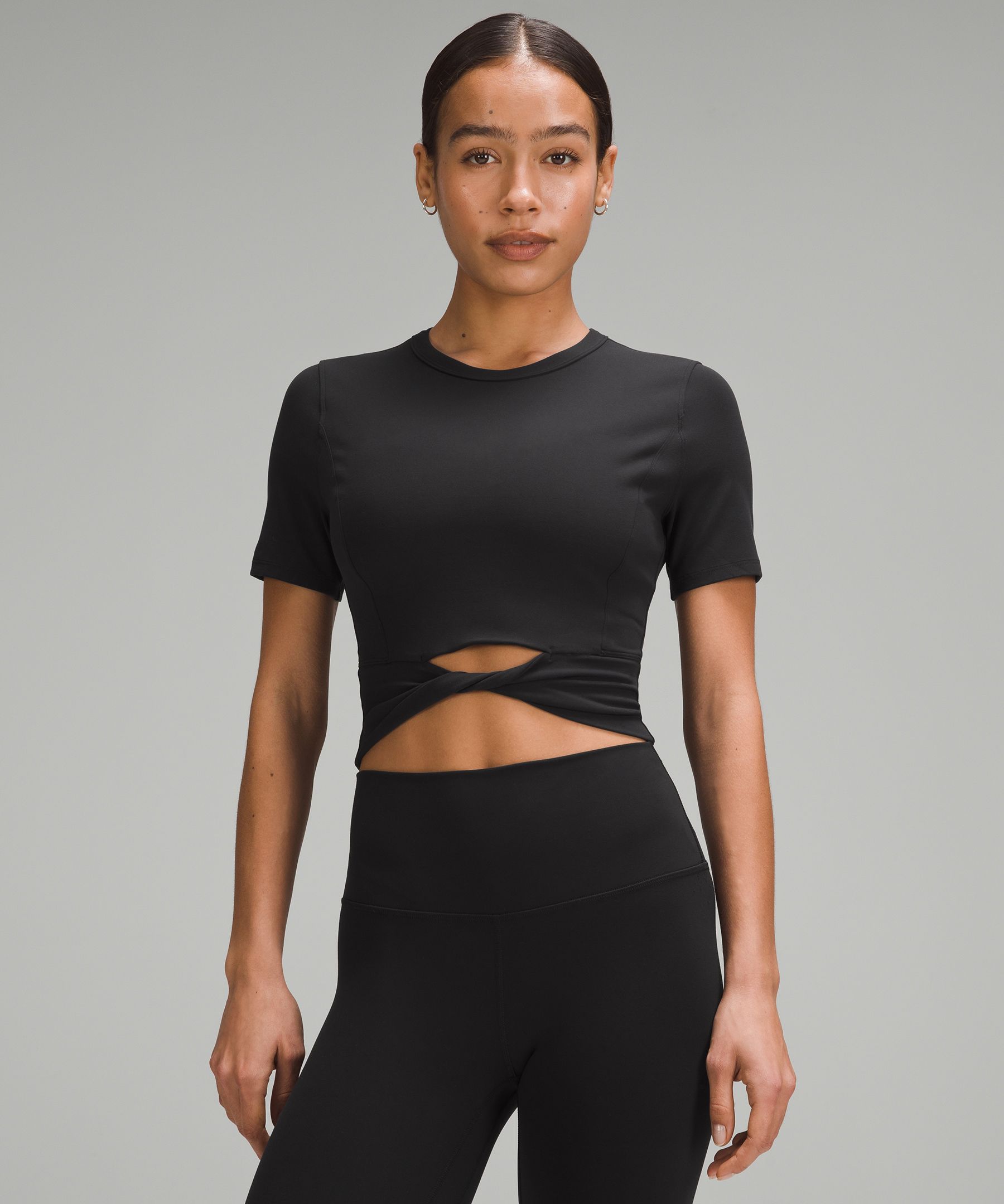 Cropped Nulu Twist-Hem Short-Sleeve Shirt | Lululemon NZ