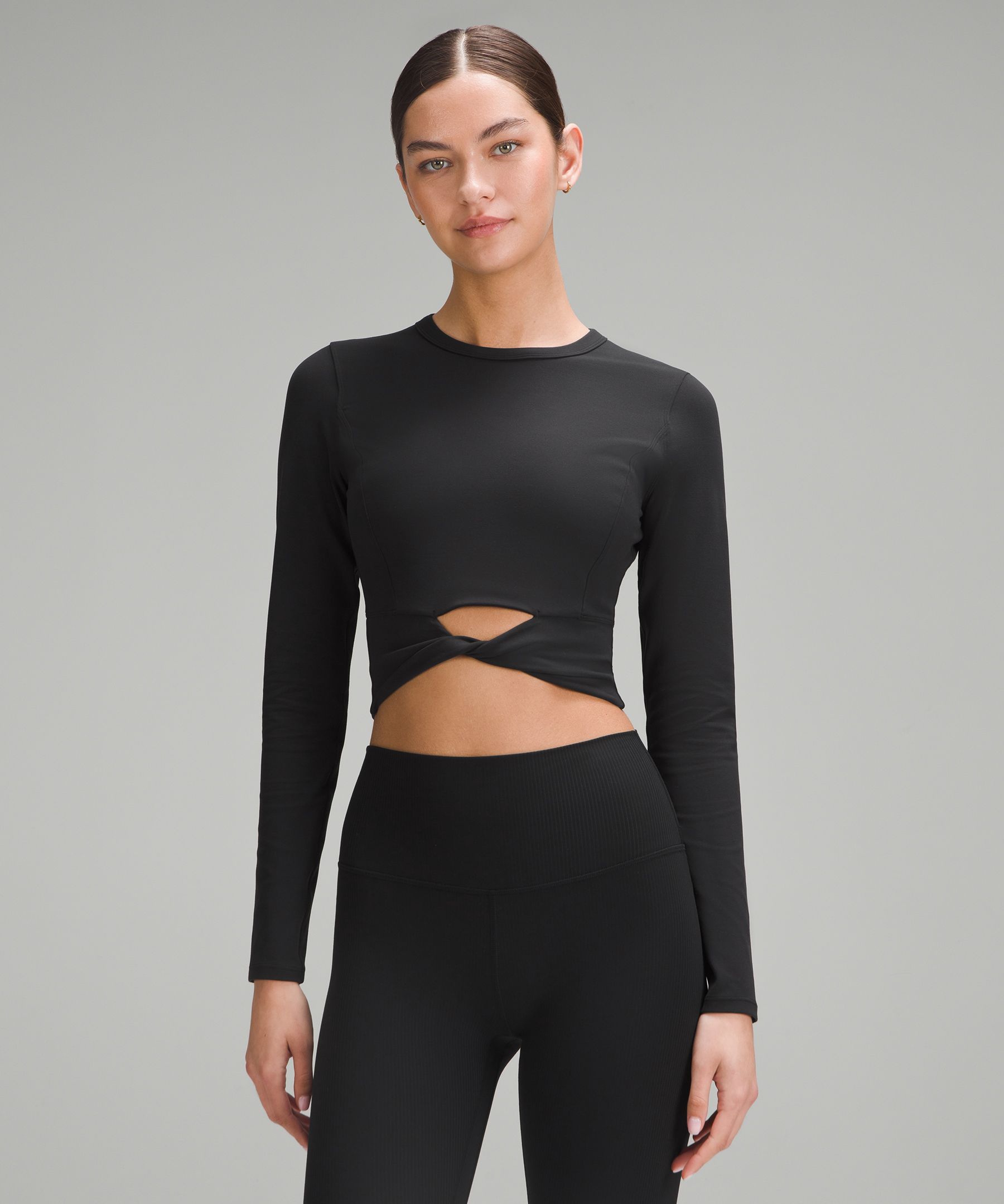 Cropped Nulu Twist-Hem Long-Sleeve Shirt | Lululemon AU