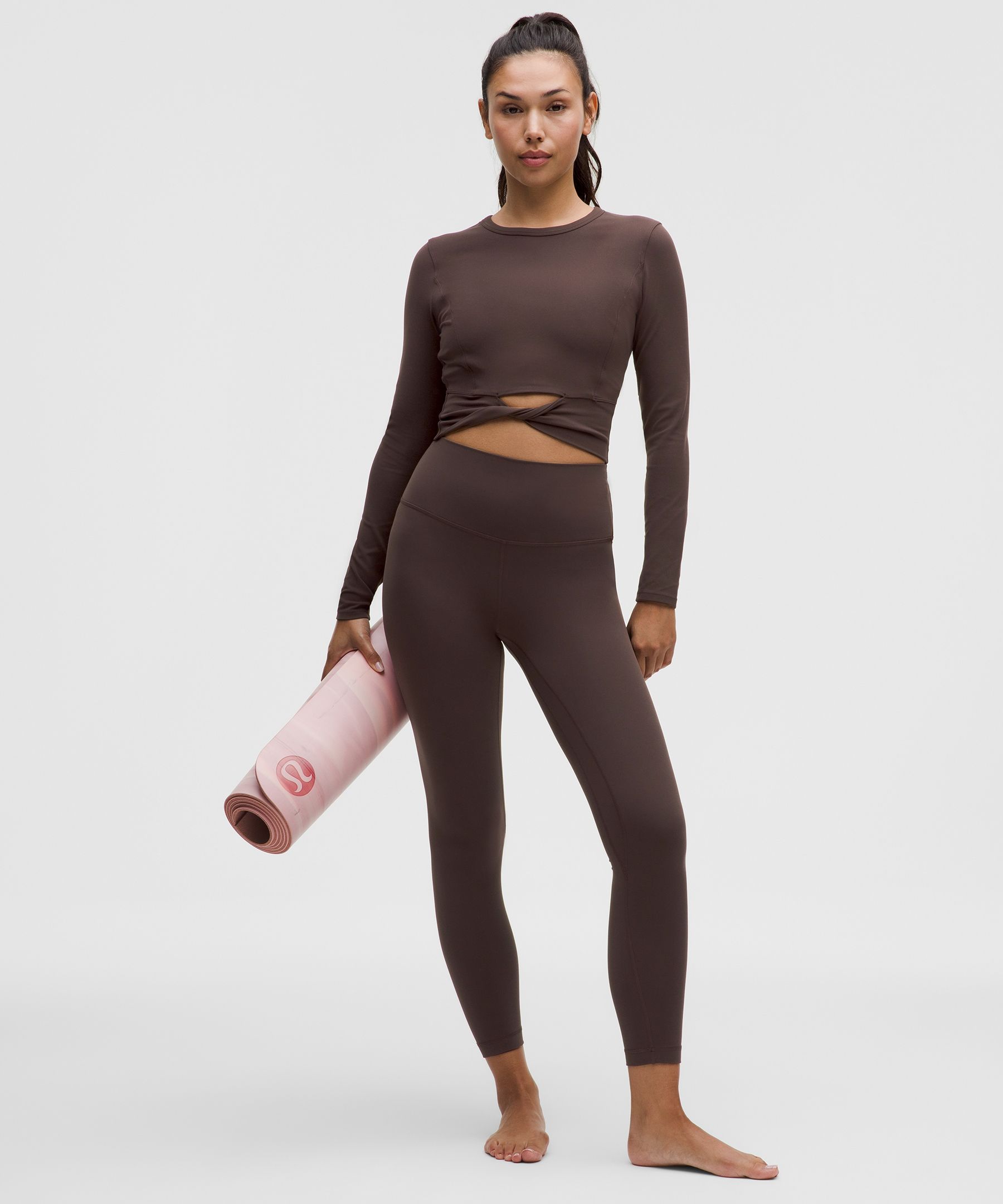 Lululemon Cropped Nulu Twist-hem Long-sleeve Shirt