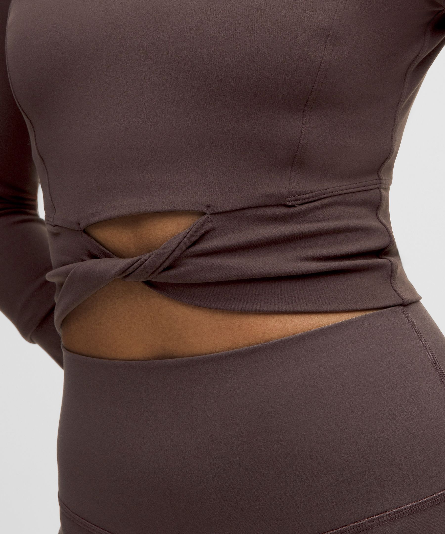 Lululemon Cropped Nulu Twist-hem Long-sleeve Shirt